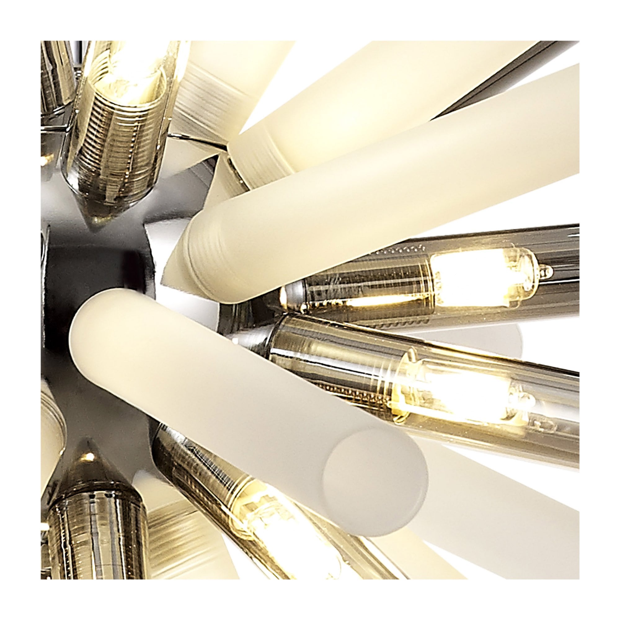 Fabula Chelmsford 16 Light Pendant - Polished Chrome, Smoked & Frosted Glass