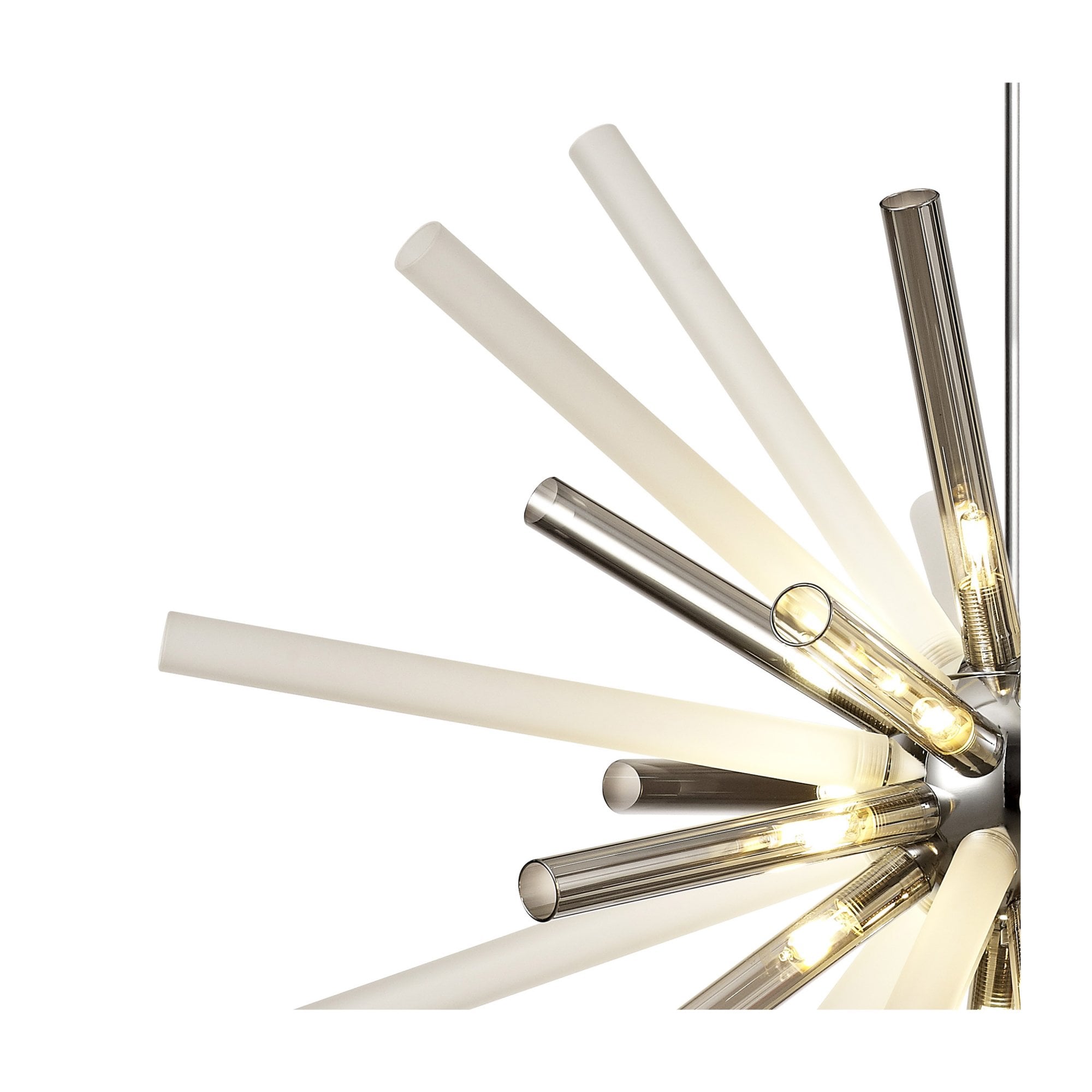 Fabula Chelmsford 16 Light Pendant - Polished Chrome, Smoked & Frosted Glass