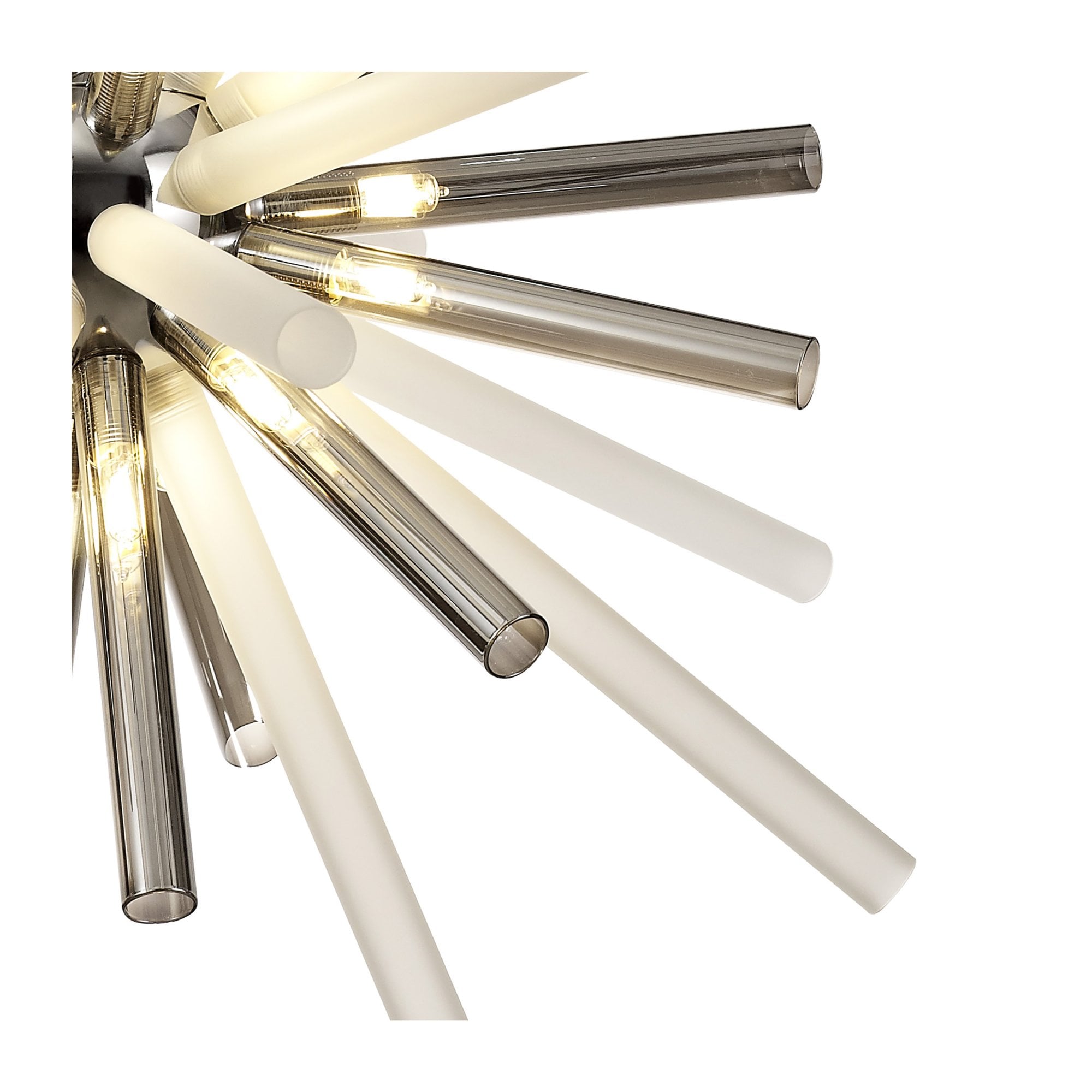 Fabula Chelmsford 16 Light Pendant - Polished Chrome, Smoked & Frosted Glass
