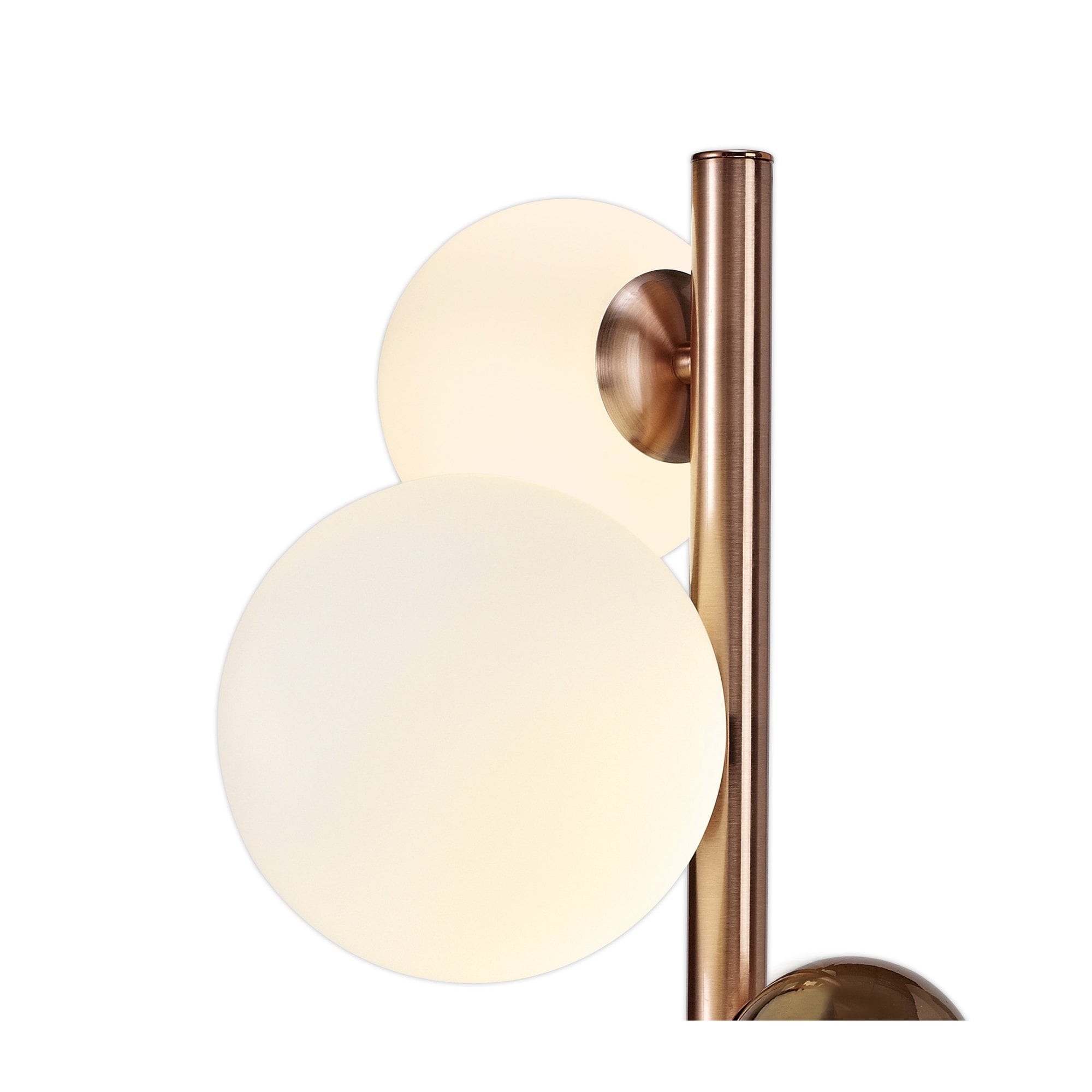 Fabula Roding 3 Light Table Lamp - Antique Copper, White Marble, Opal & Copper Glass