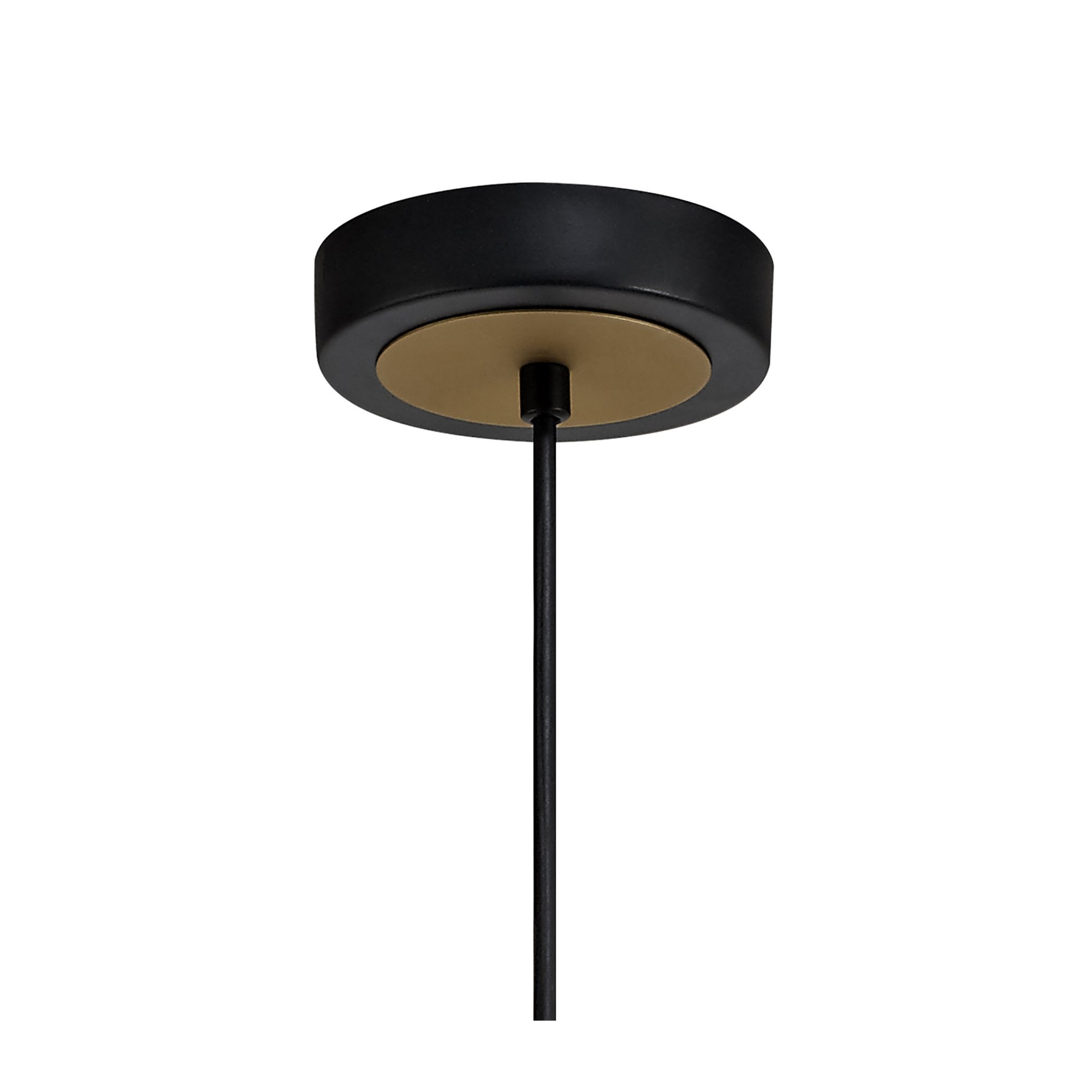 Fabula Silverdale Large Single Circle Pendant - Sand Gold & Matt Black