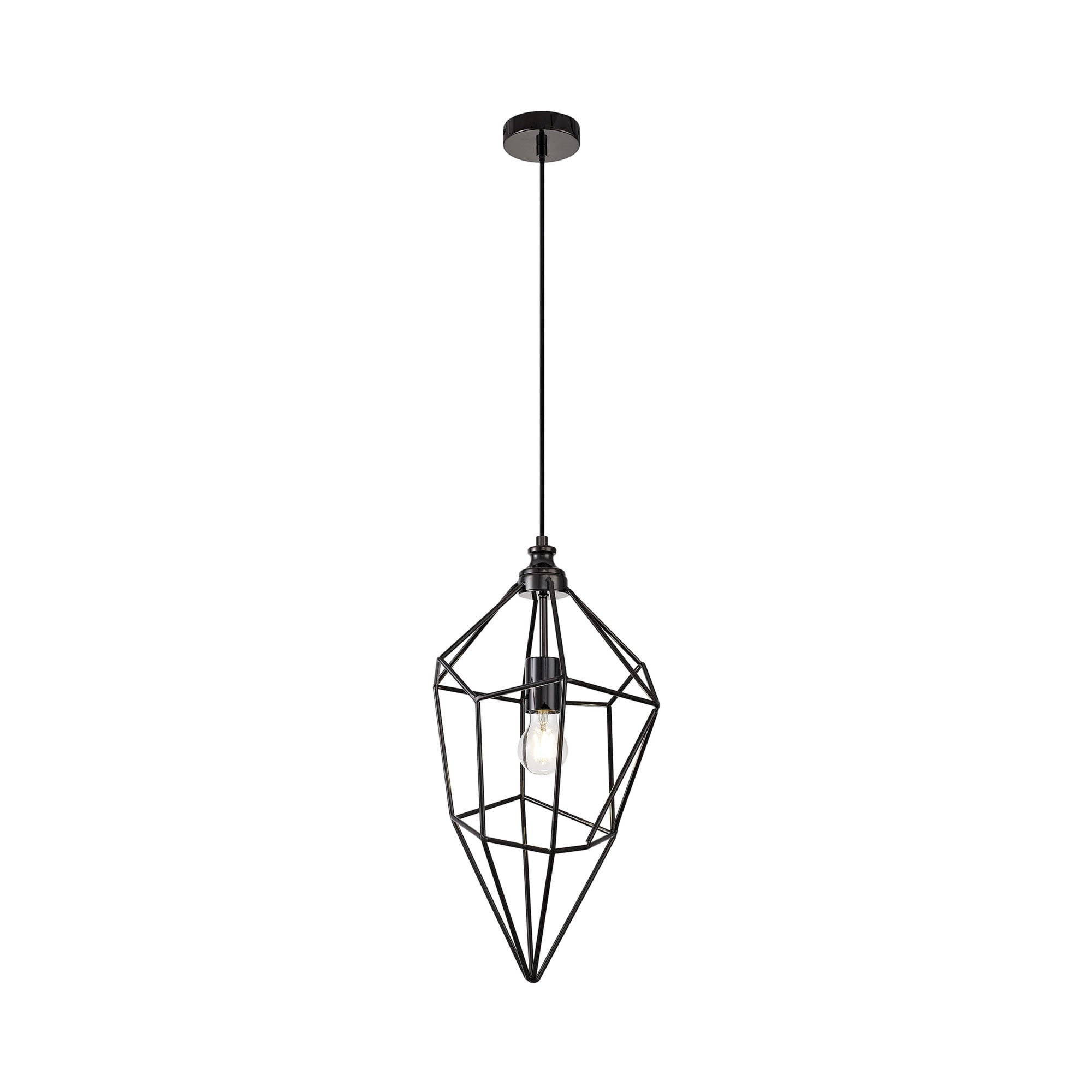 Fabula Austen Large Single Pendant - Black Nickel