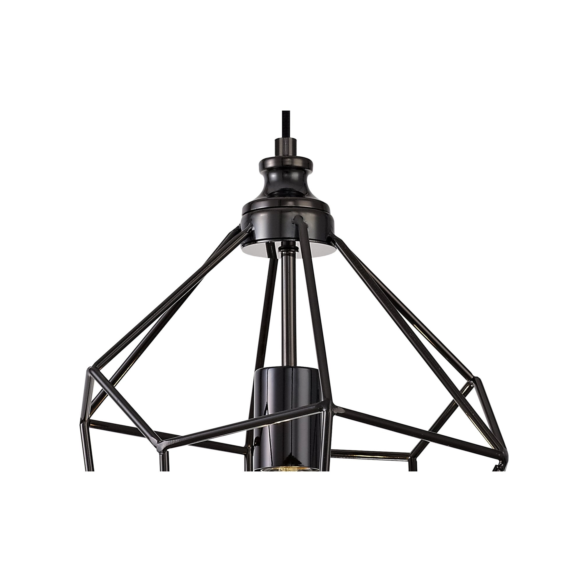 Fabula Austen Large Single Pendant - Black Nickel