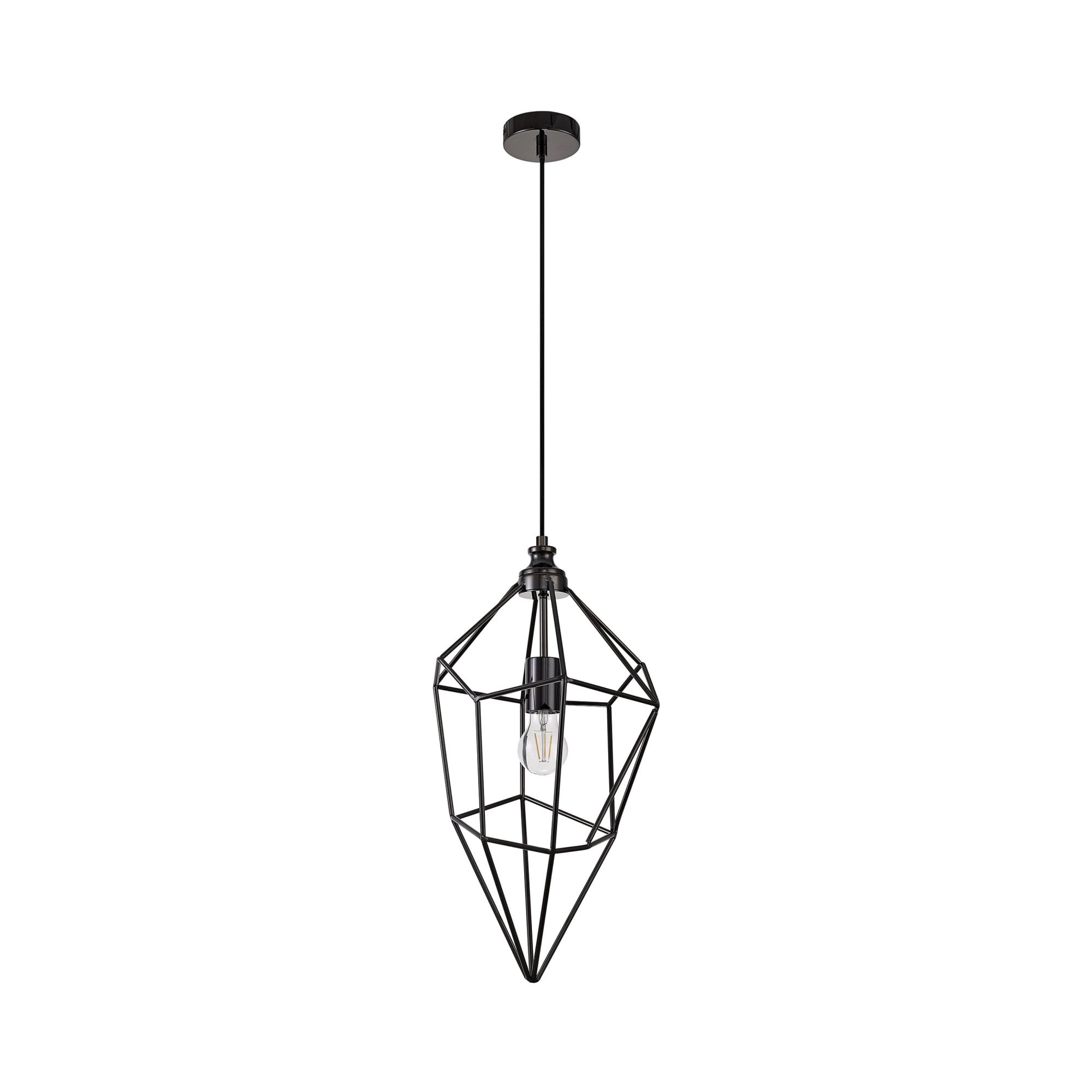Fabula Austen Large Single Pendant - Black Nickel