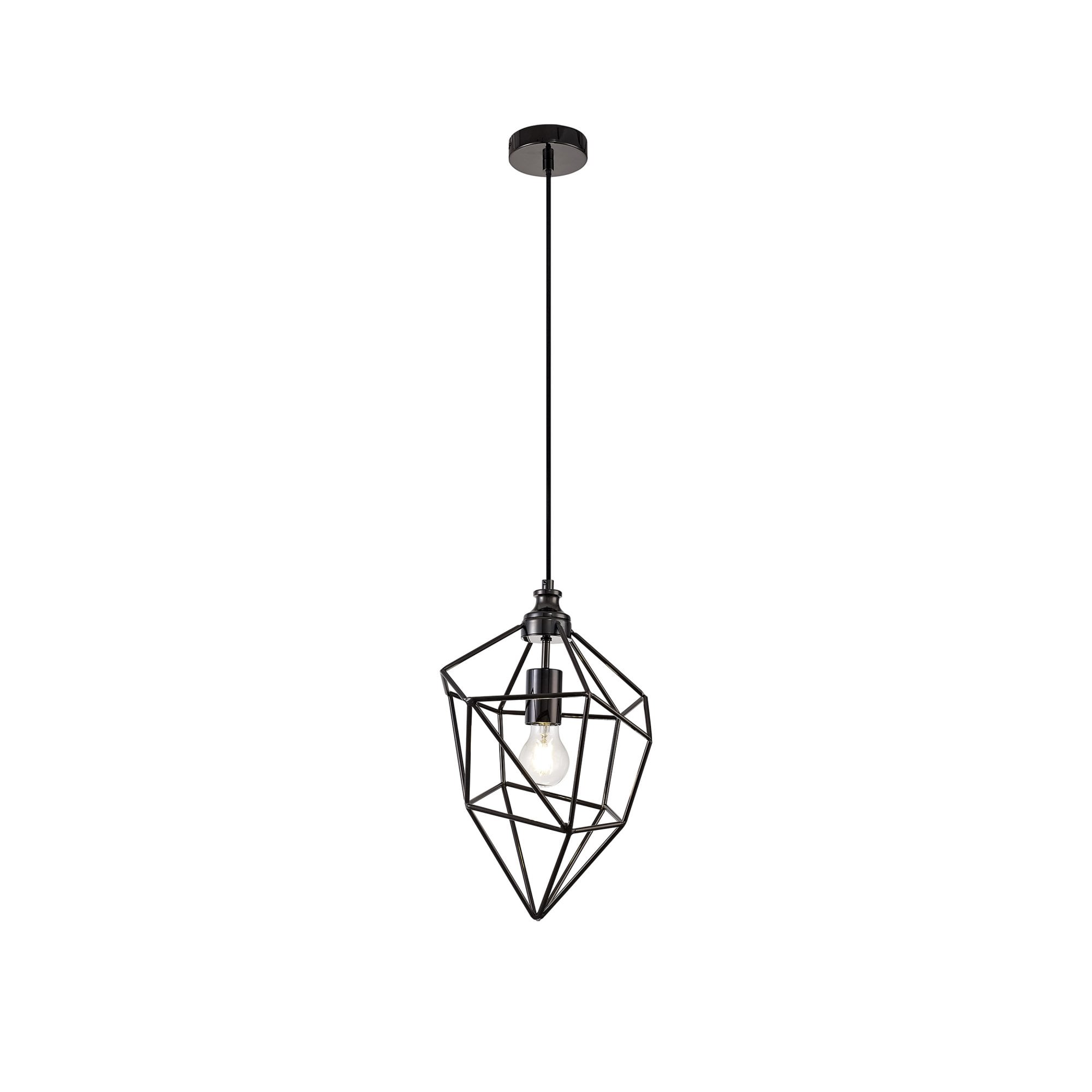 Fabula Austen Medium Single Pendant - Black Nickel