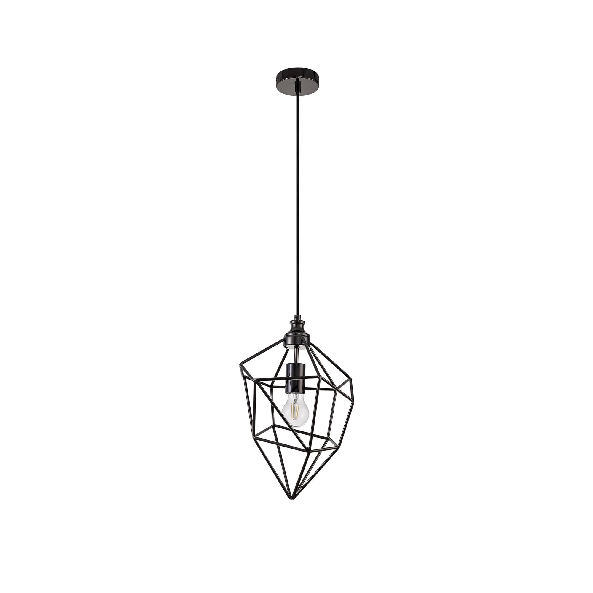 Fabula Austen Medium Single Pendant - Black Nickel