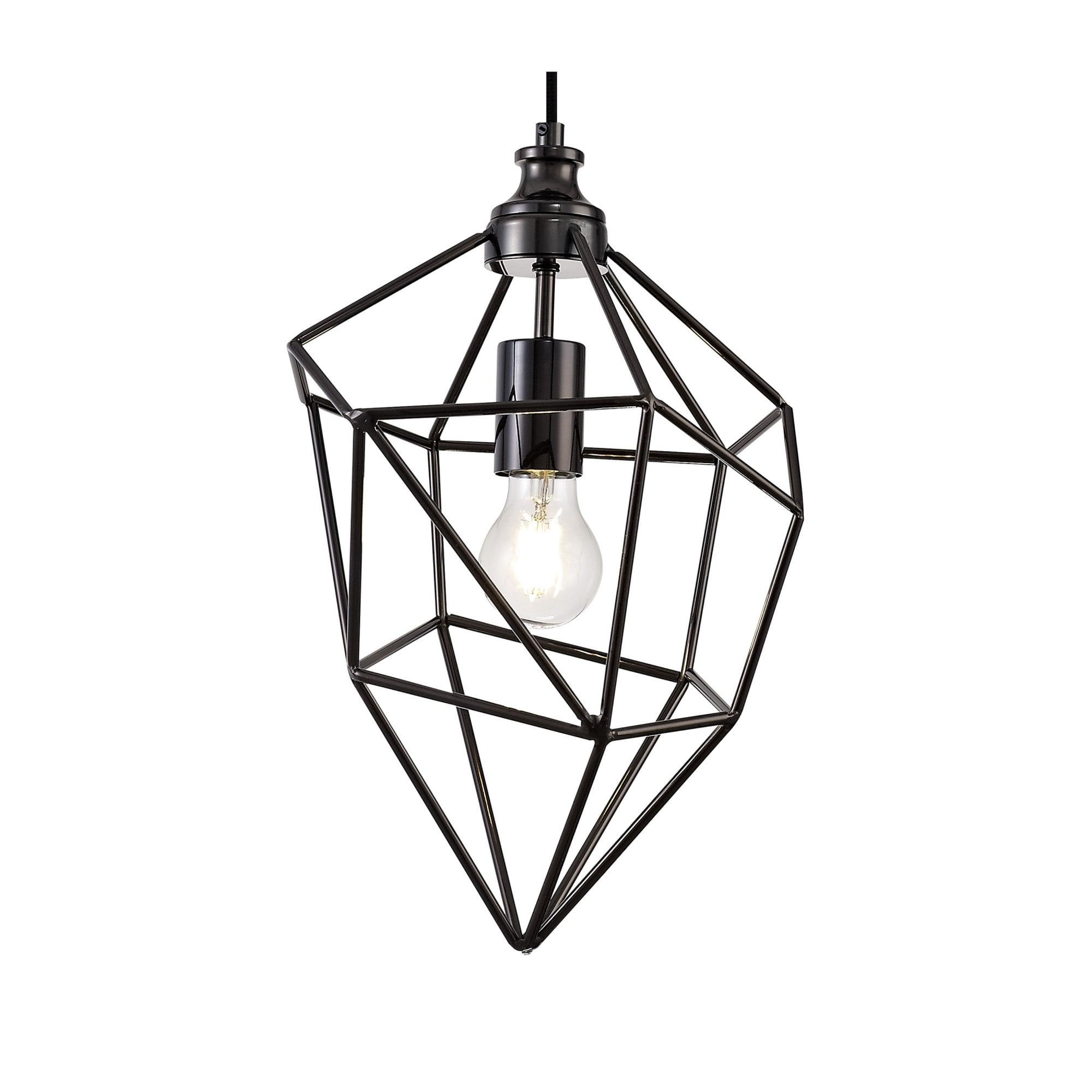 Fabula Austen Medium Single Pendant - Black Nickel