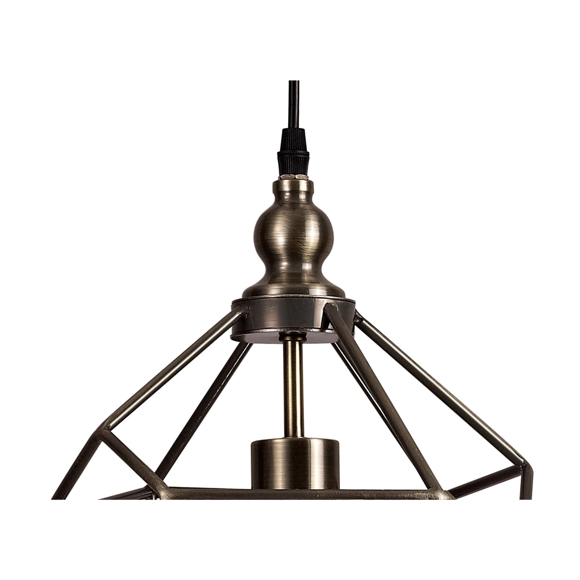 Fabula Austen Medium Single Pendant - Antique Brass