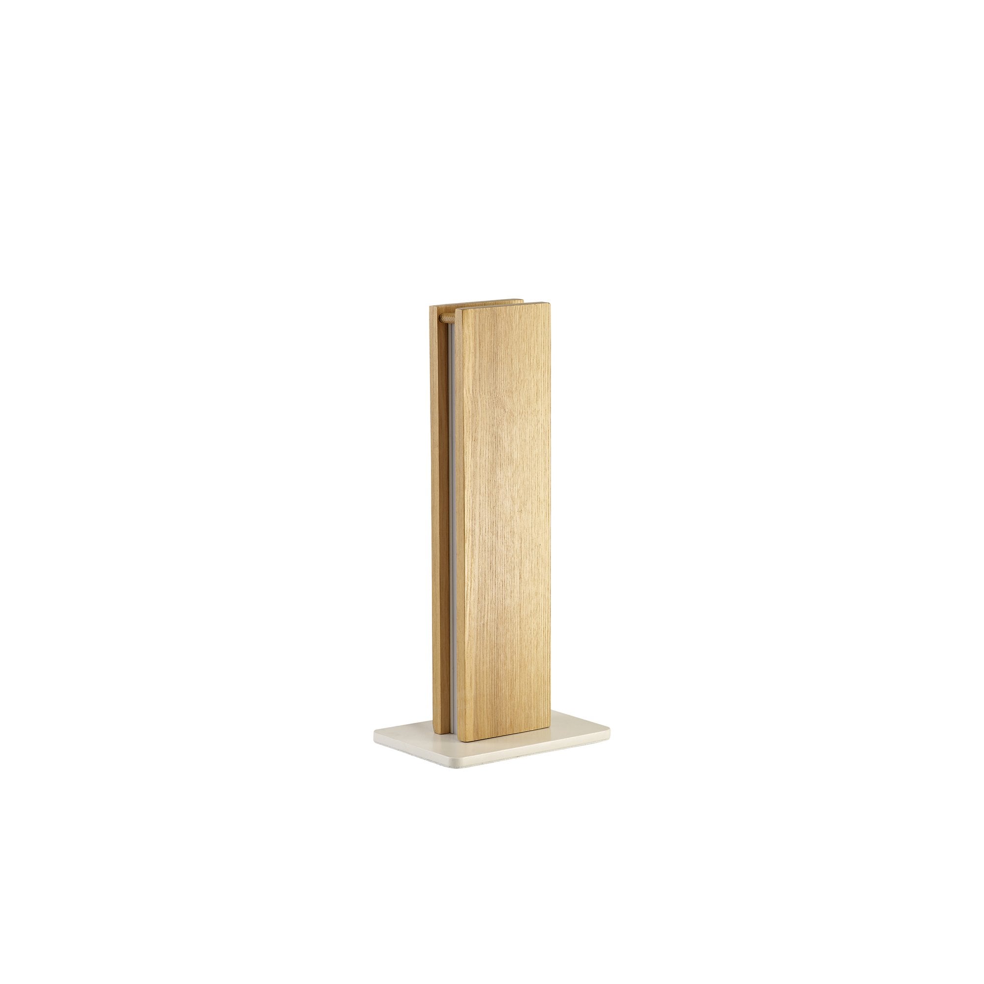 Fabula Whitehall 2 Light LED Table Lamp - Oak & Sand White