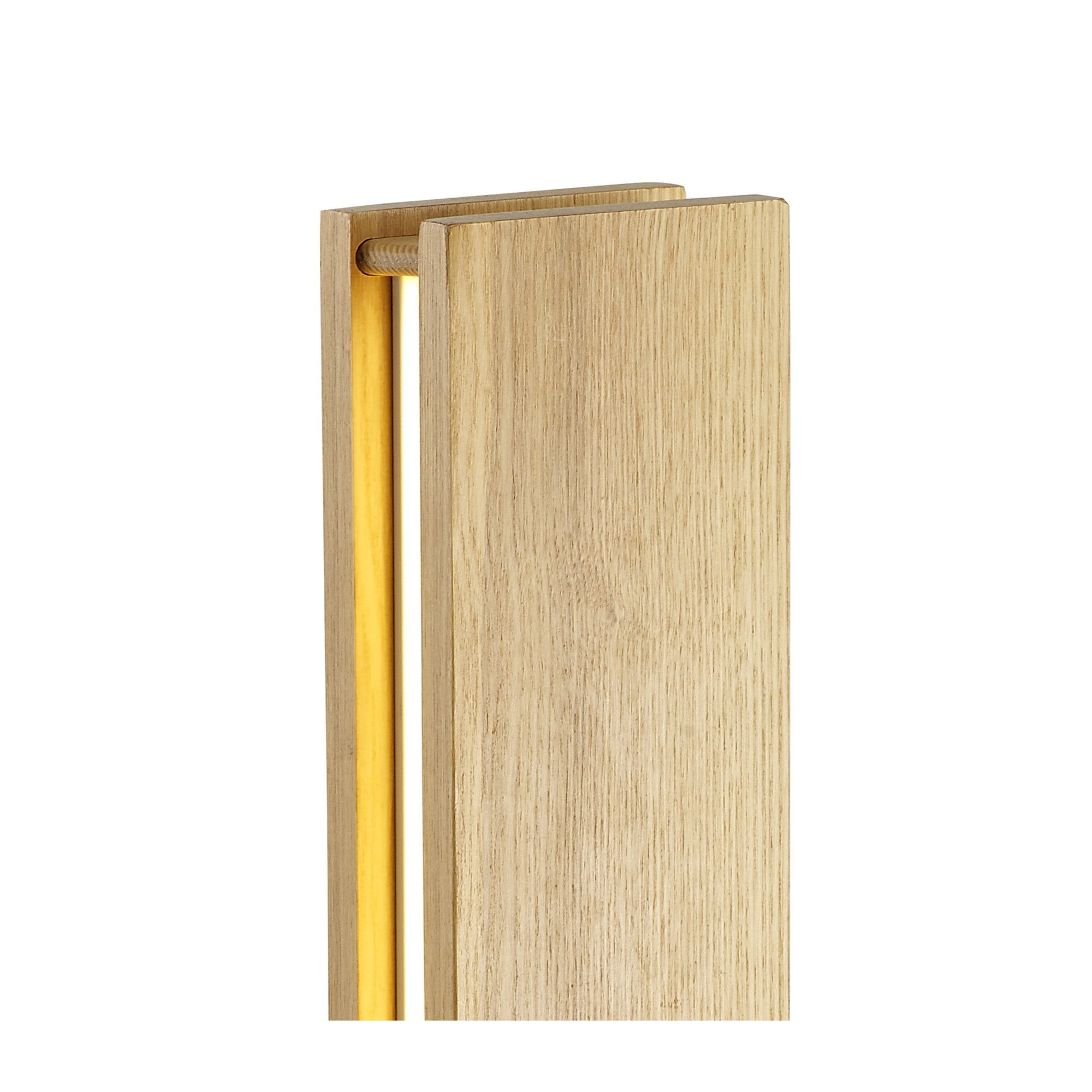 Fabula Whitehall 2 Light LED Table Lamp - Oak & Sand White