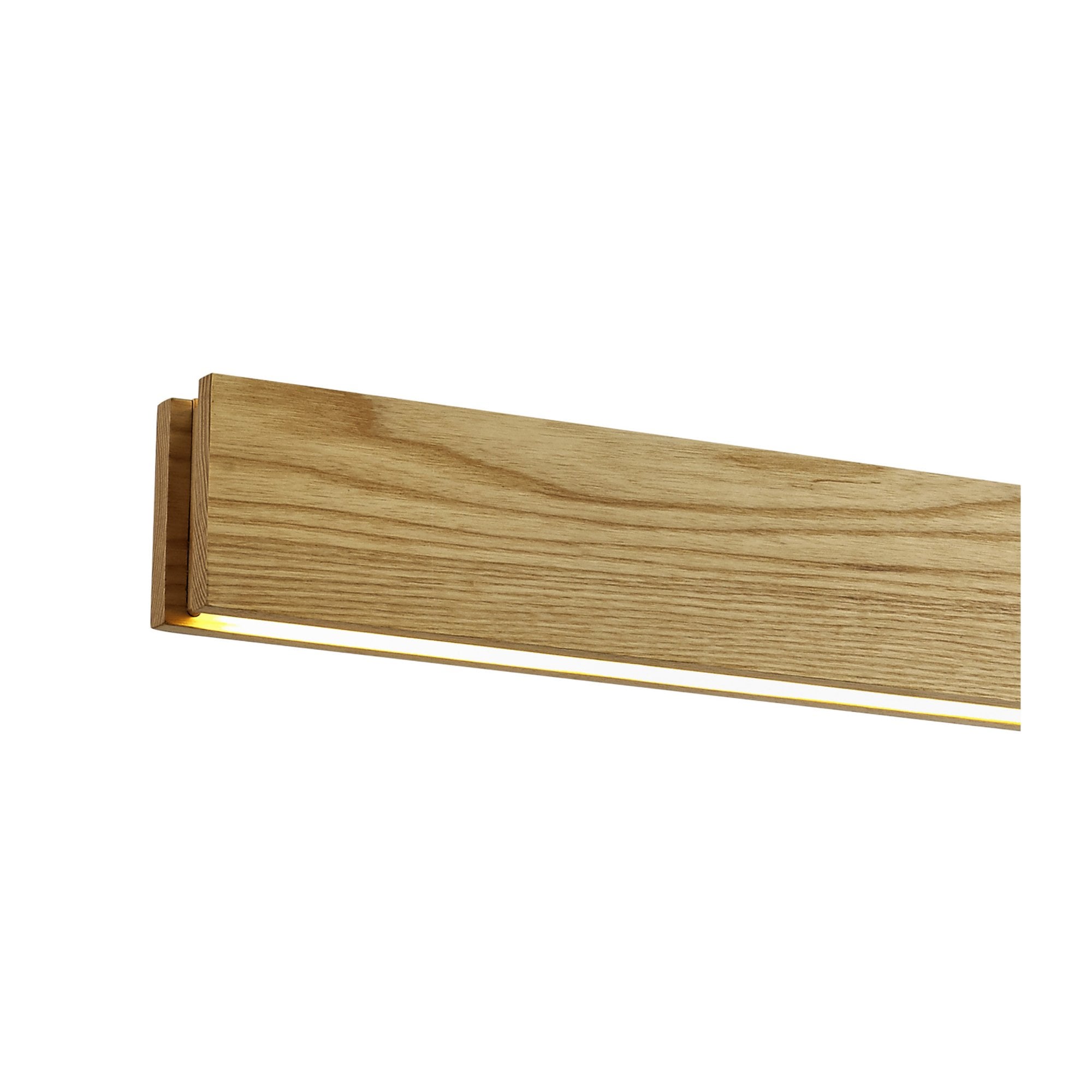 Fabula Whitehall 2 Light Linear LED Pendant - Oak & Sand White