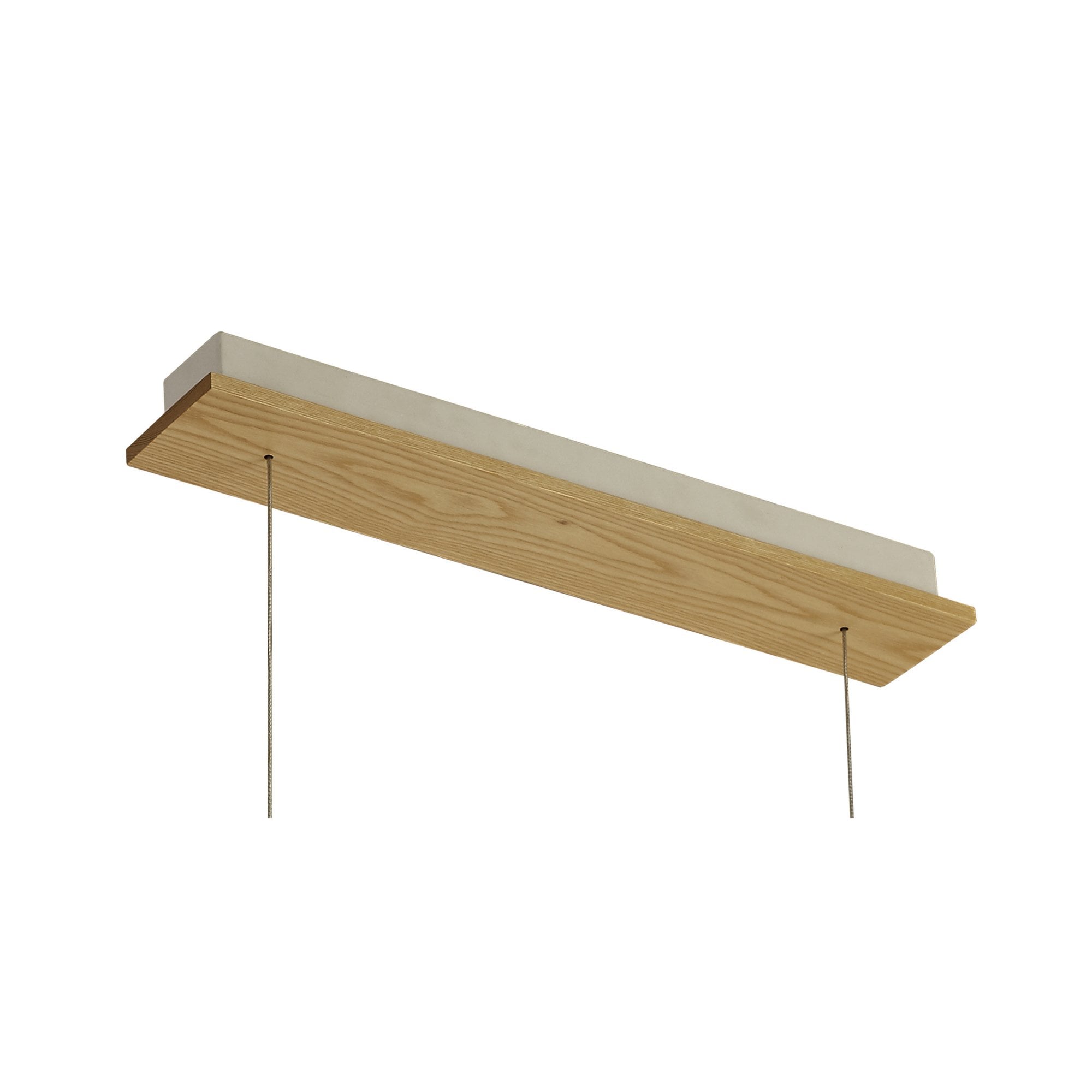 Fabula Whitehall 2 Light Linear LED Pendant - Oak & Sand White
