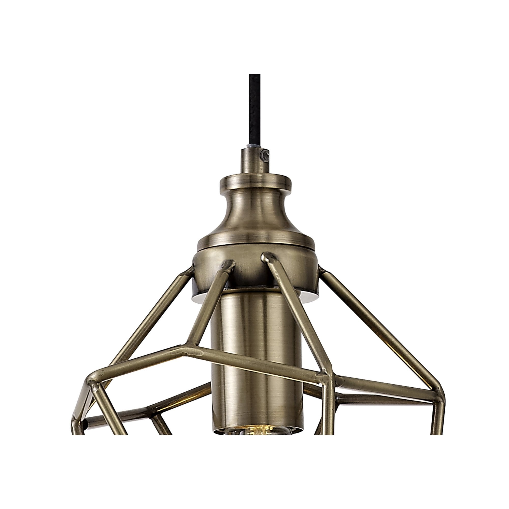 Fabula Austen Small Single Pendant - Antique Brass