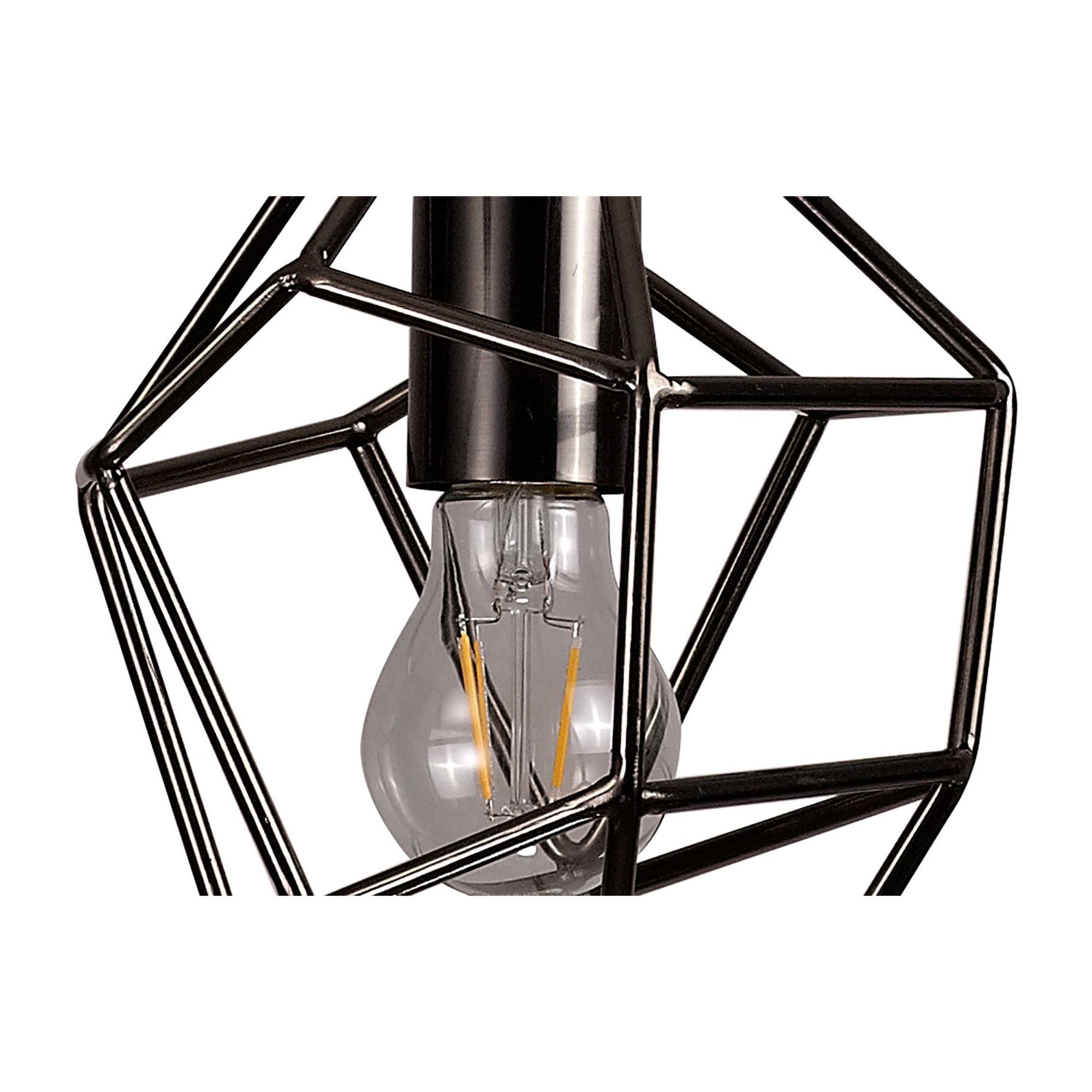 Fabula Austen Small Single Pendant - Black Nickel