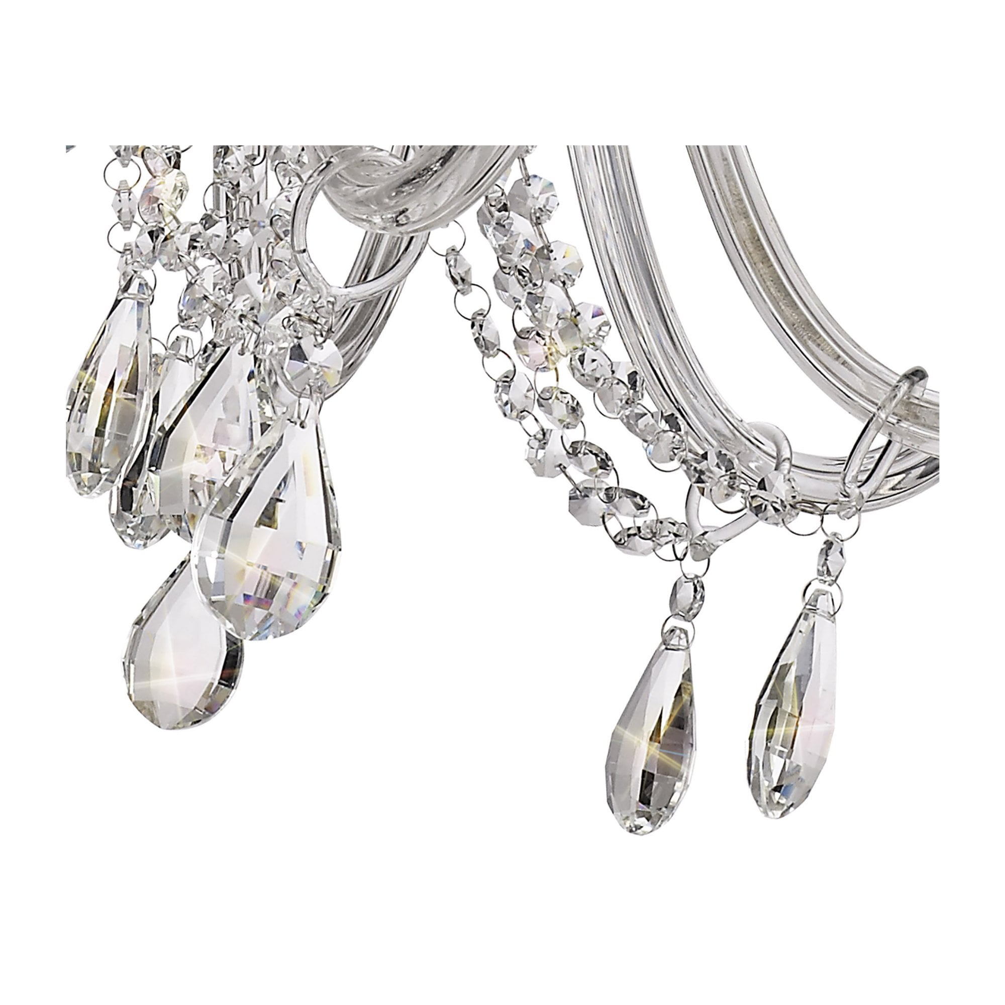 Fabula Hickman 8 Light Chandelier Pendant - Polished Chrome, Clear Glass & Crystal