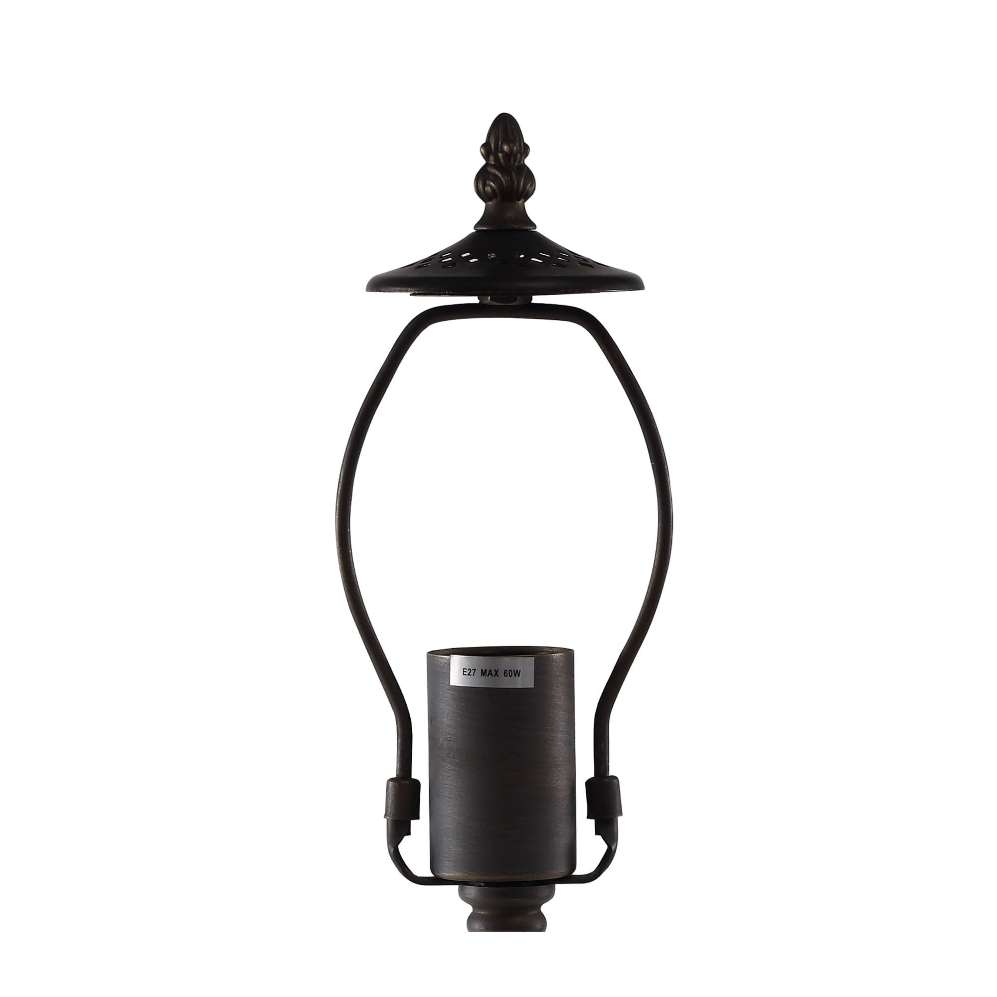 Fabula Harvest Single Octagonal Tiffany Table Lamp Base - Aged Antique Brass - Base Only