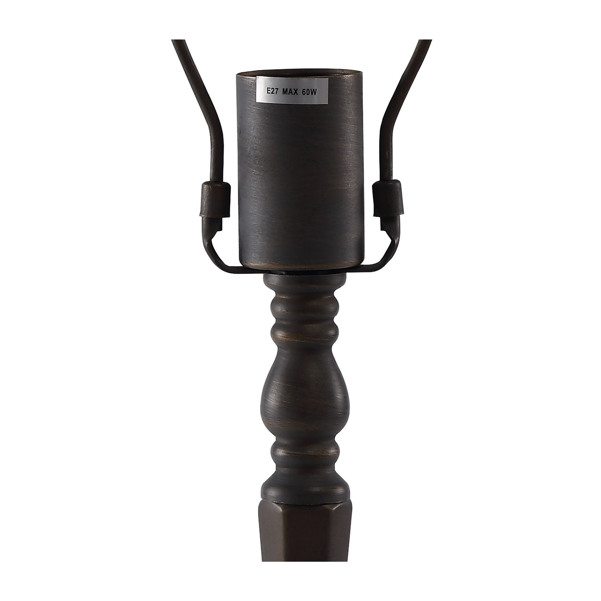 Fabula Harvest Single Octagonal Tiffany Table Lamp Base - Aged Antique Brass - Base Only