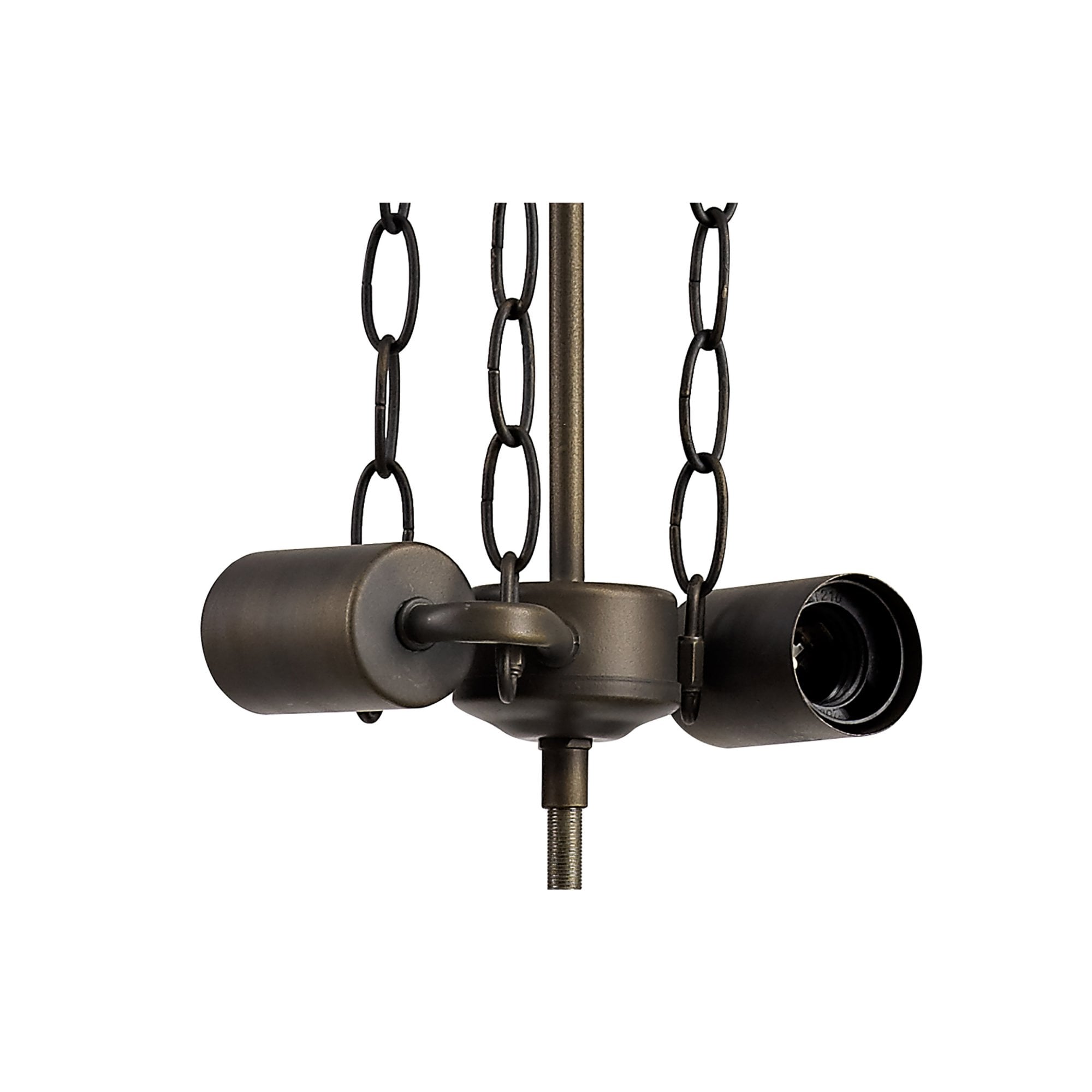 Fabula Harvest 2 Light Uplighter Tiffany Suspension Kit - Aged Antique Brass - Frame Only