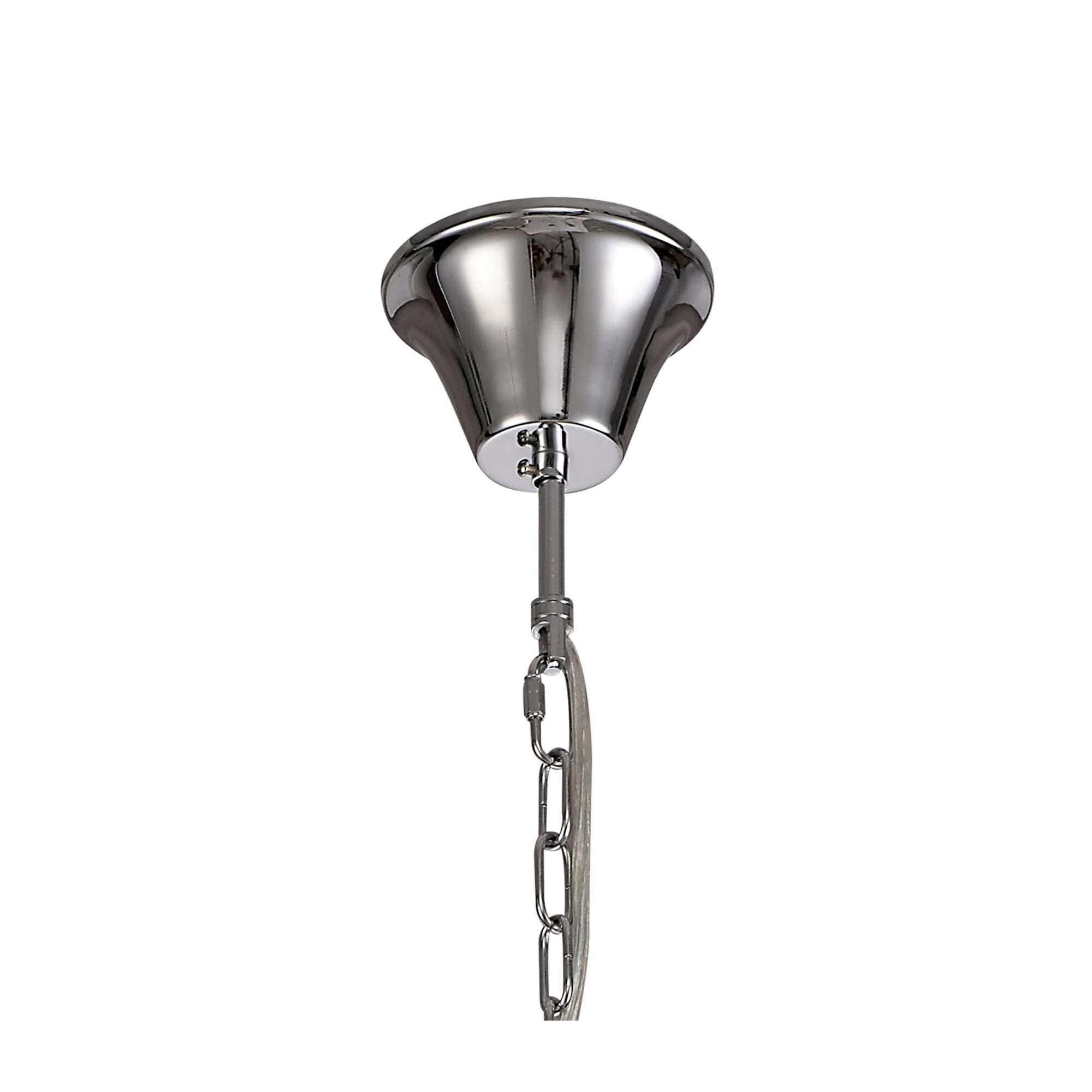 Fabula Hickman 6 Light Chandelier Pendant - Polished Chrome, Clear Glass & Crystal