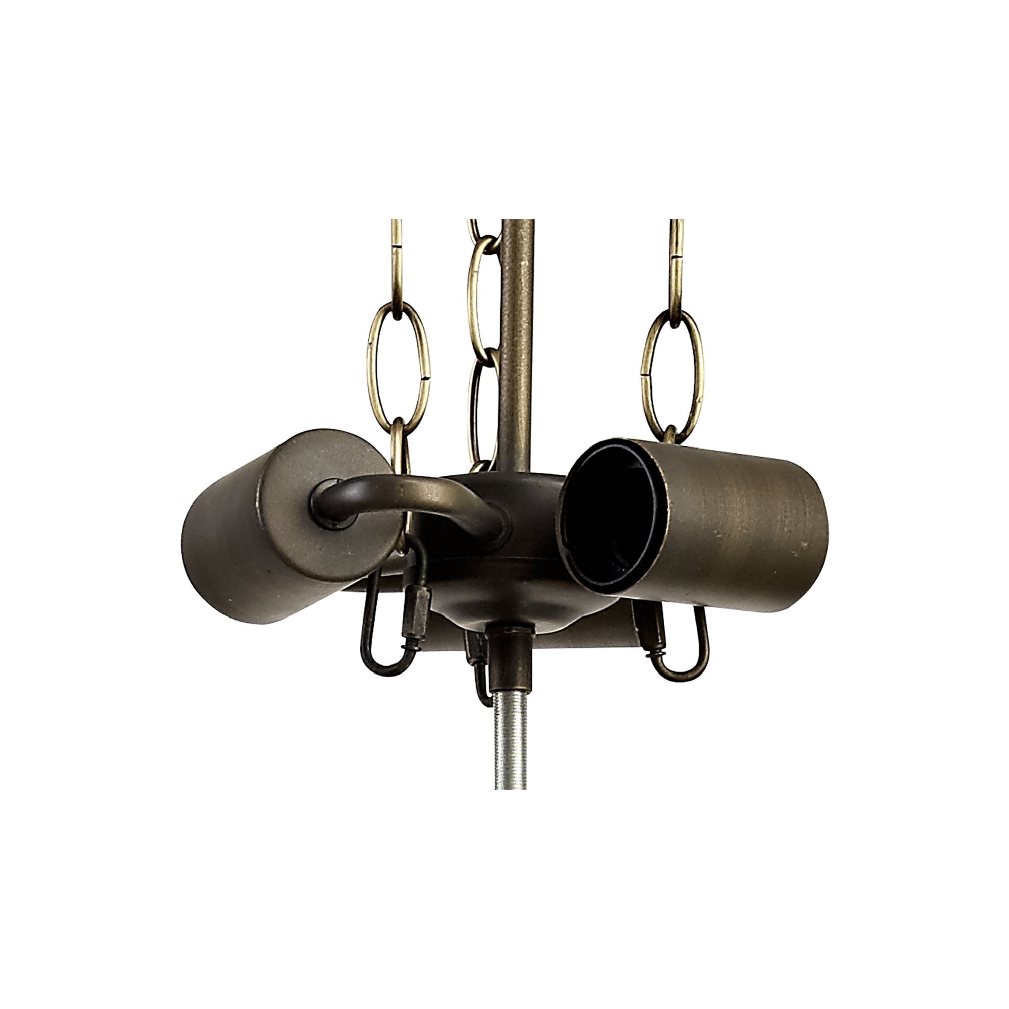 Fabula Harvest 3 Light Uplighter Tiffany Suspension Kit - Aged Antique Brass - Frame Only