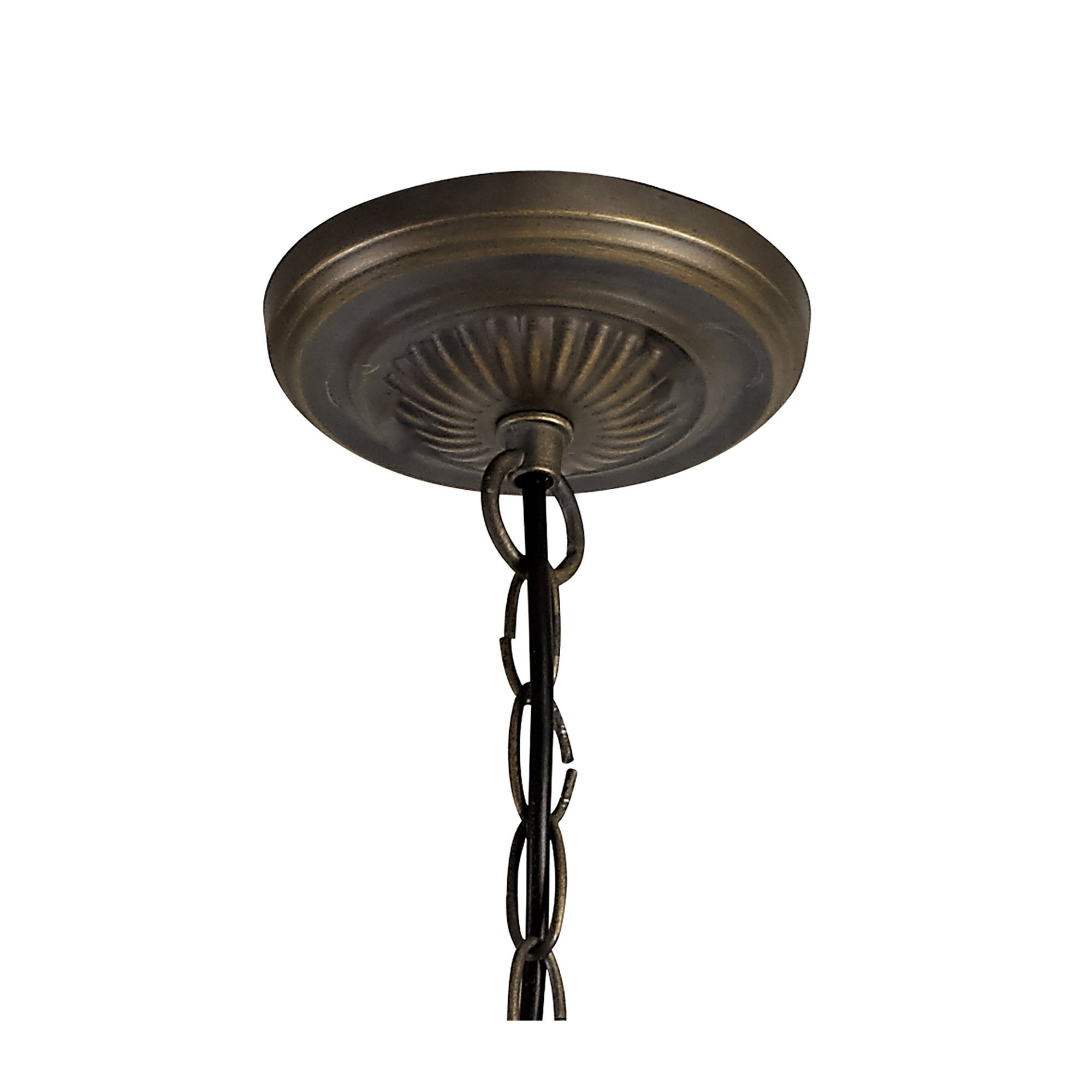 Fabula Harvest 3 Light Uplighter Tiffany Suspension Kit - Aged Antique Brass - Frame Only