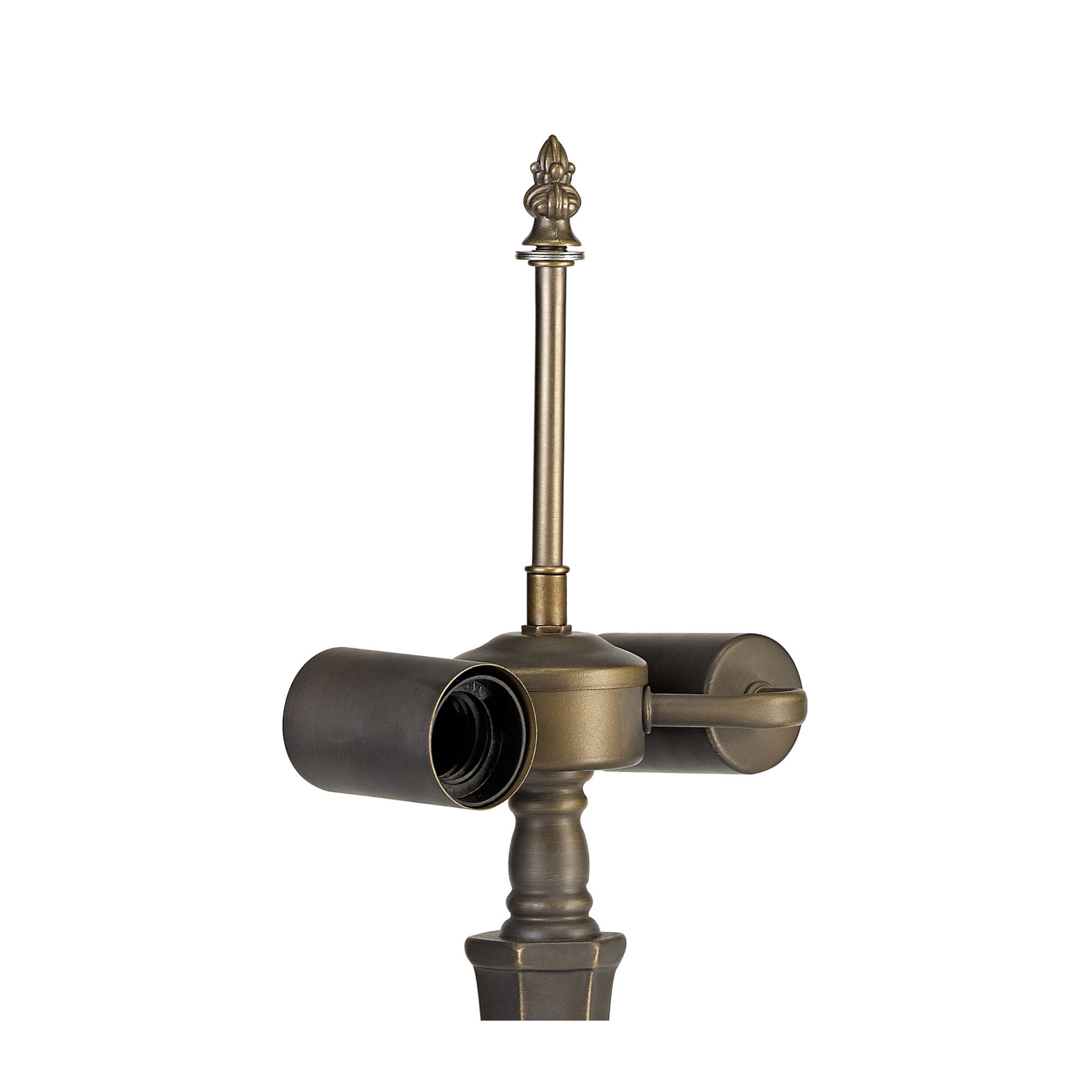 Fabula Harvest 2 Light Octagonal Tiffany Table Lamp Base - Aged Antique Brass - Base Only