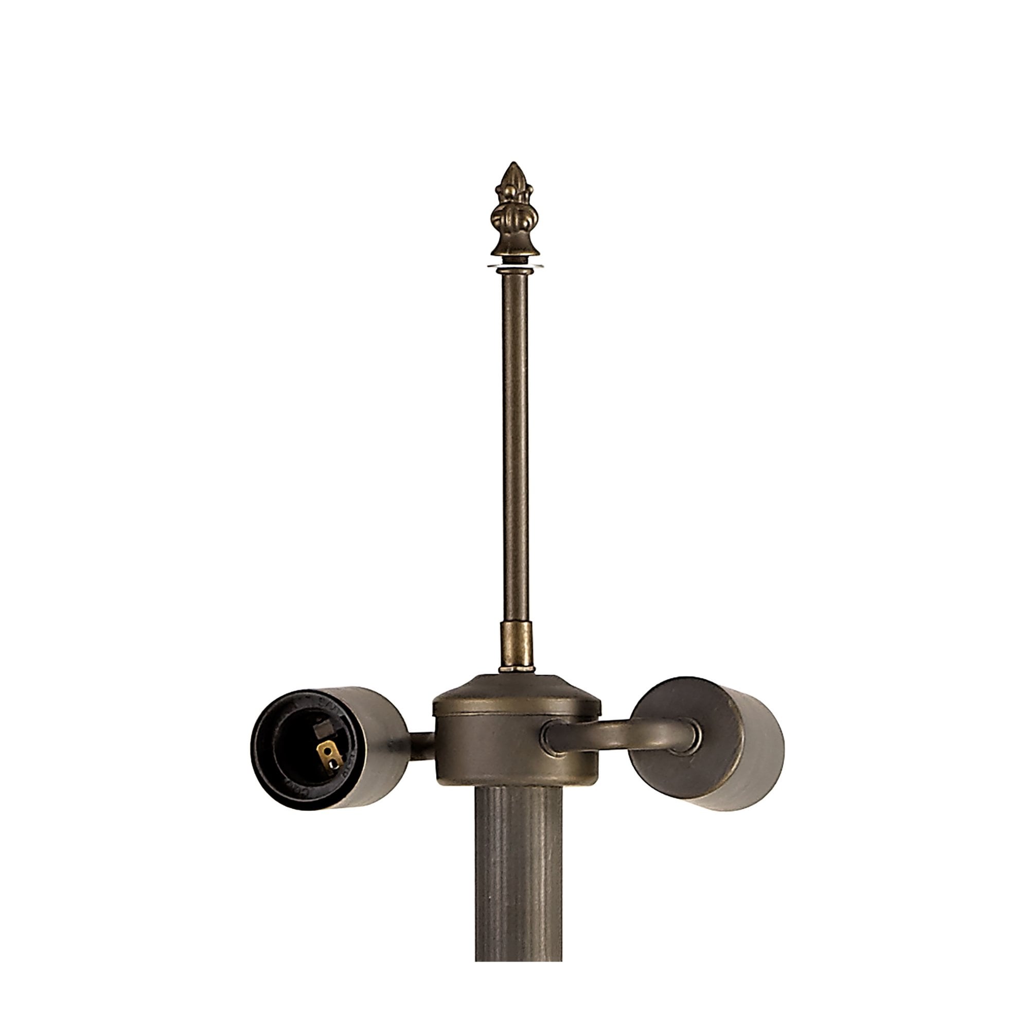 Fabula Harvest 2 Light Octagonal Tiffany Floor Lamp Base - Aged Antique Brass - Base Only