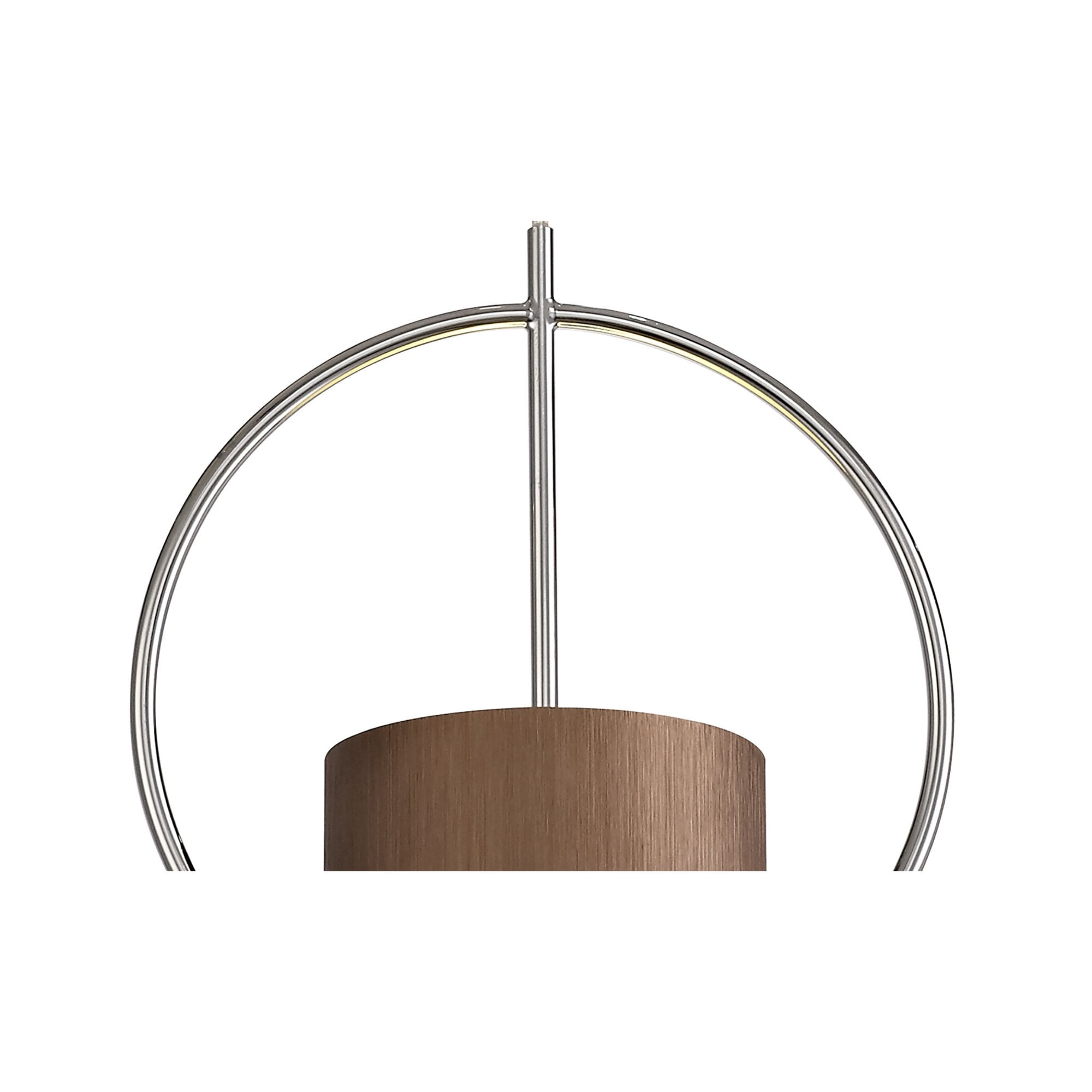 Fabula Chaucer Single Pendant - Coffee & Polished Chrome