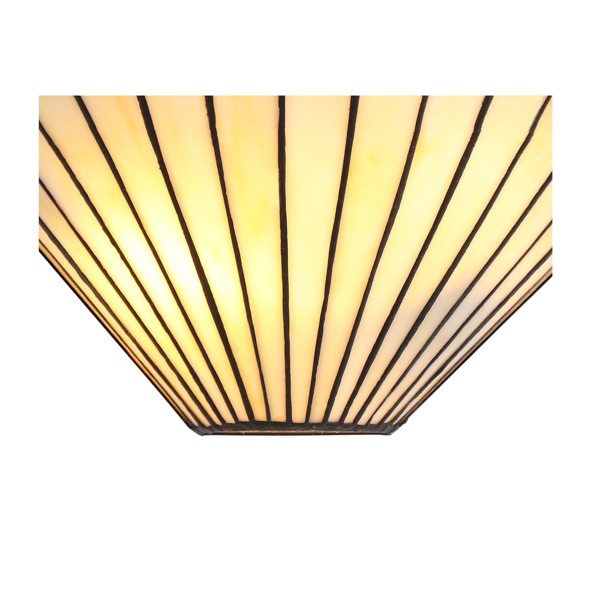 Fabula Westall 2 Light Tiffany Wall Lamp - Amber & Cream