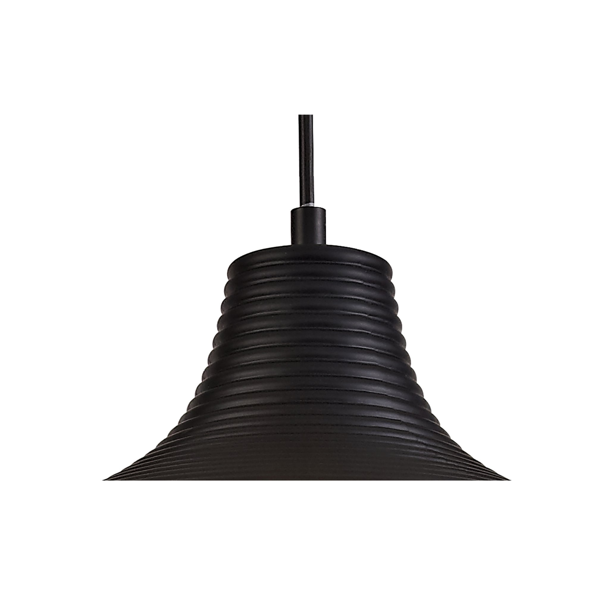 Fabula Nesta Single Vase Pendant - Black & Amber Glass
