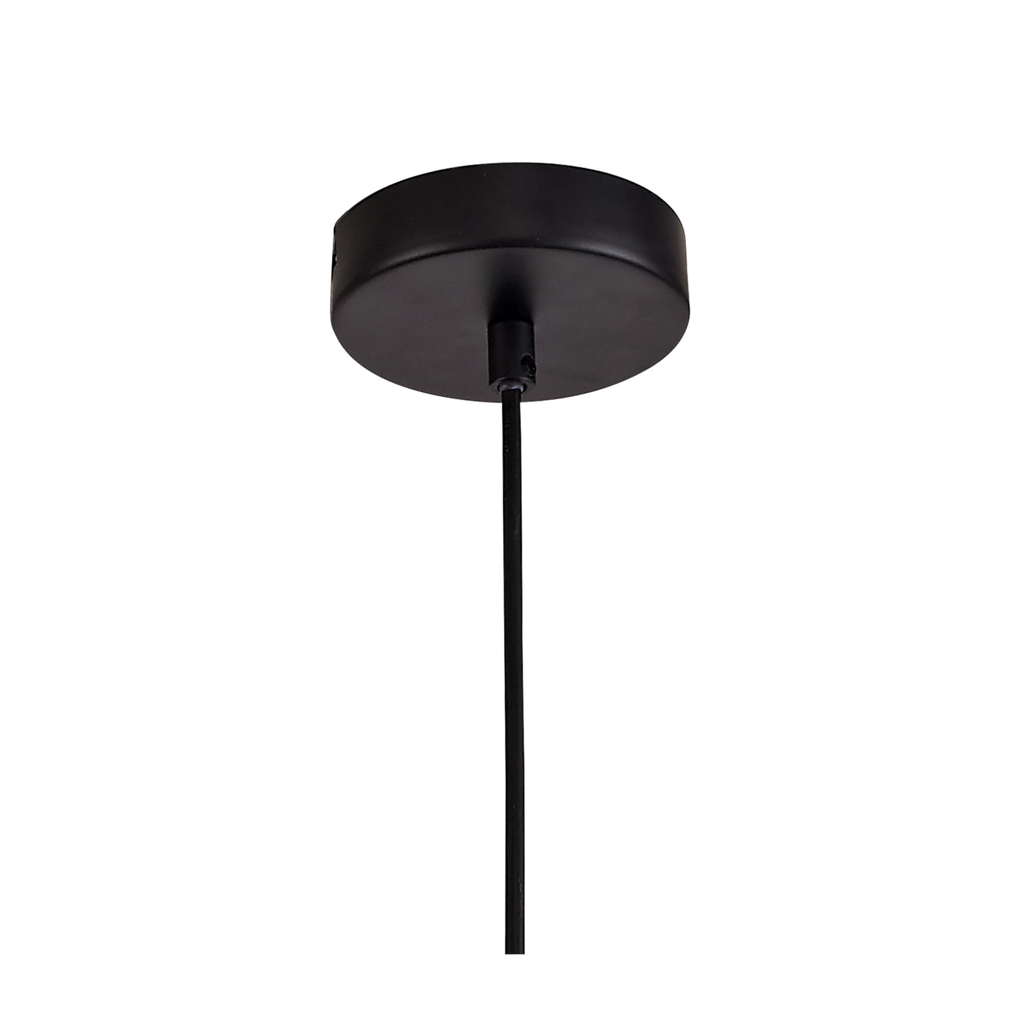 Fabula Nesta Single Vase Pendant - Black & Amber Glass