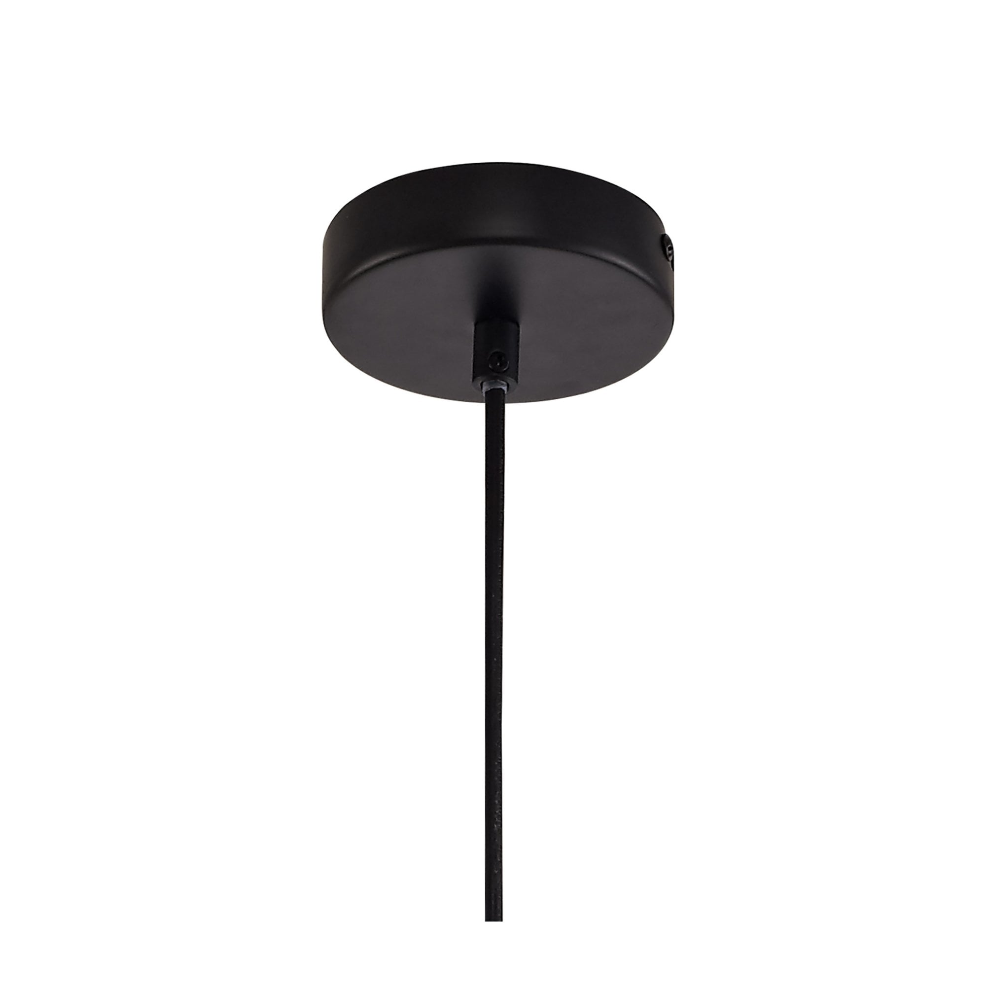 Fabula Nesta Single Cone Pendant - Black & Amber Glass