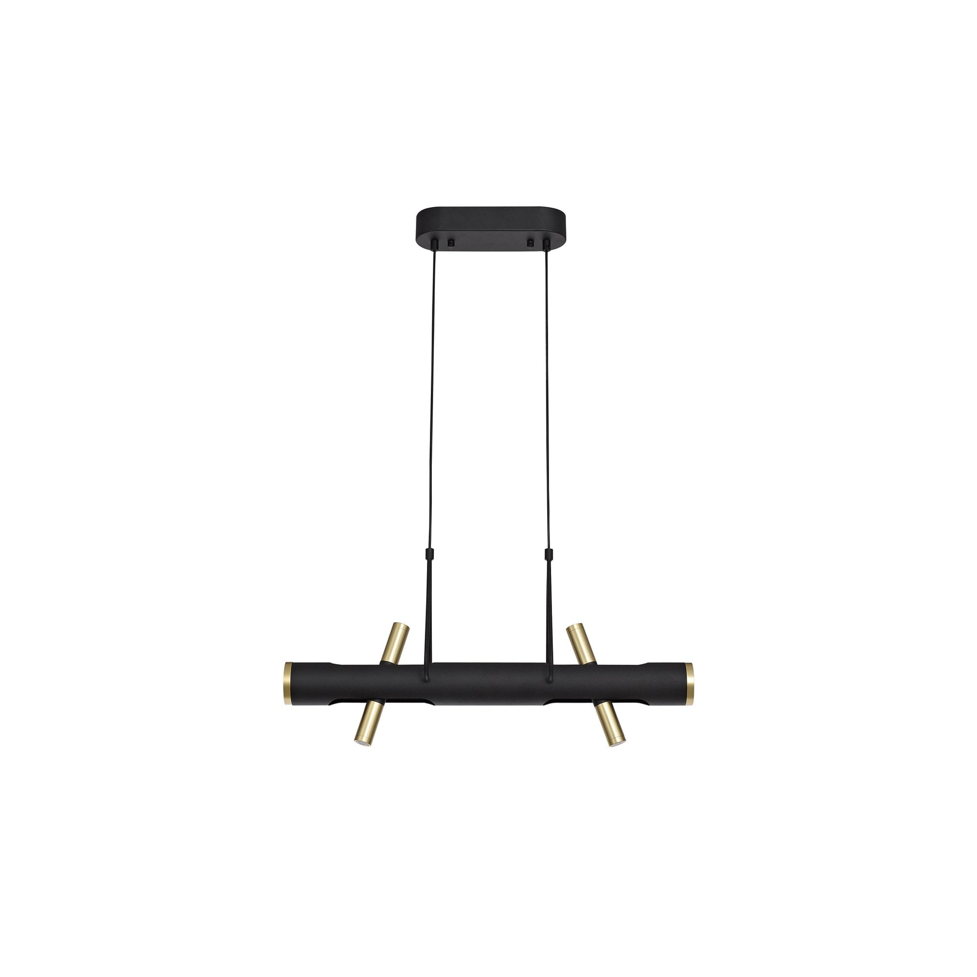 Fabula Riverside 4 Light LED Linear Pendant - Sand Black & Gold