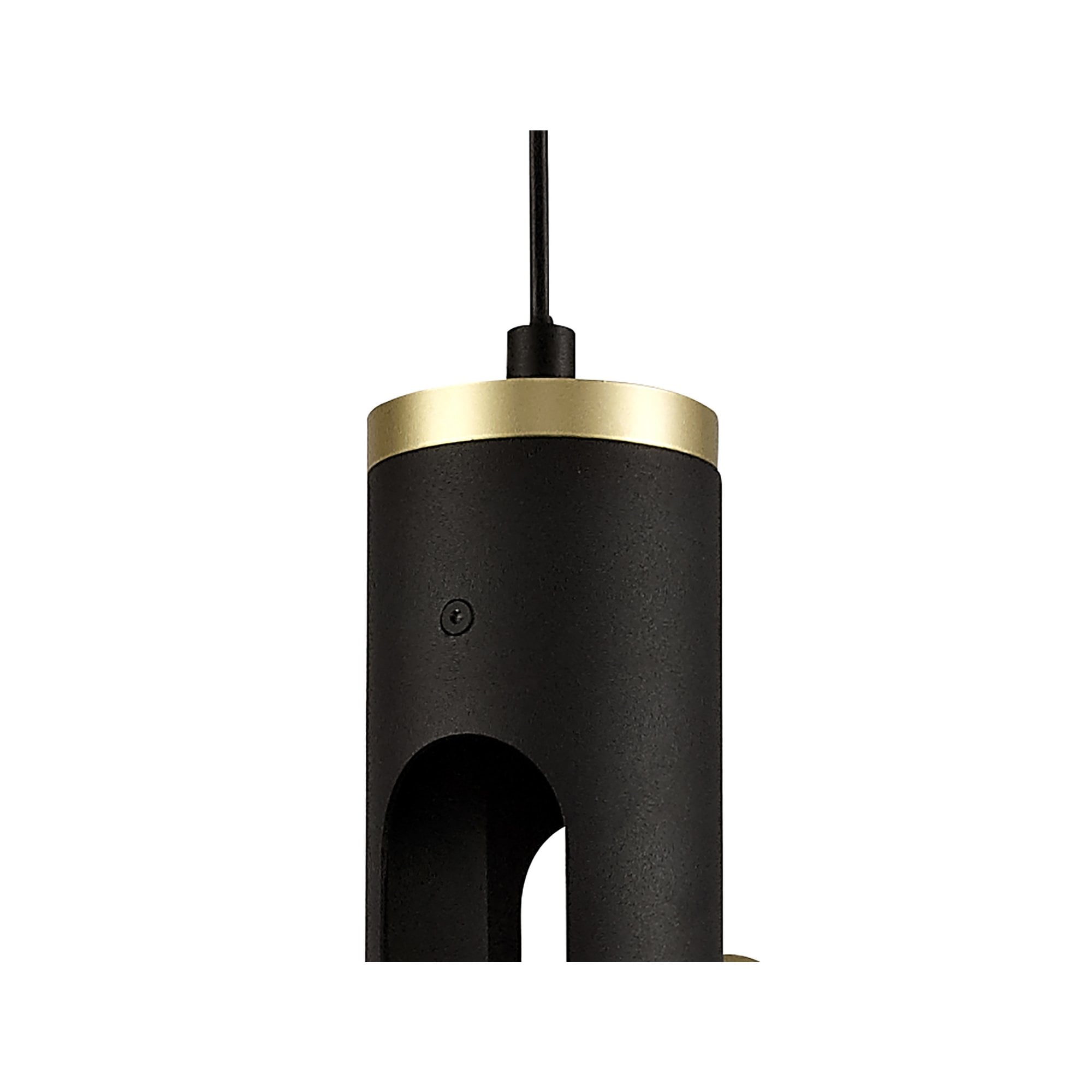 Fabula Riverside 2 Light LED Pendant - Sand Black & Gold