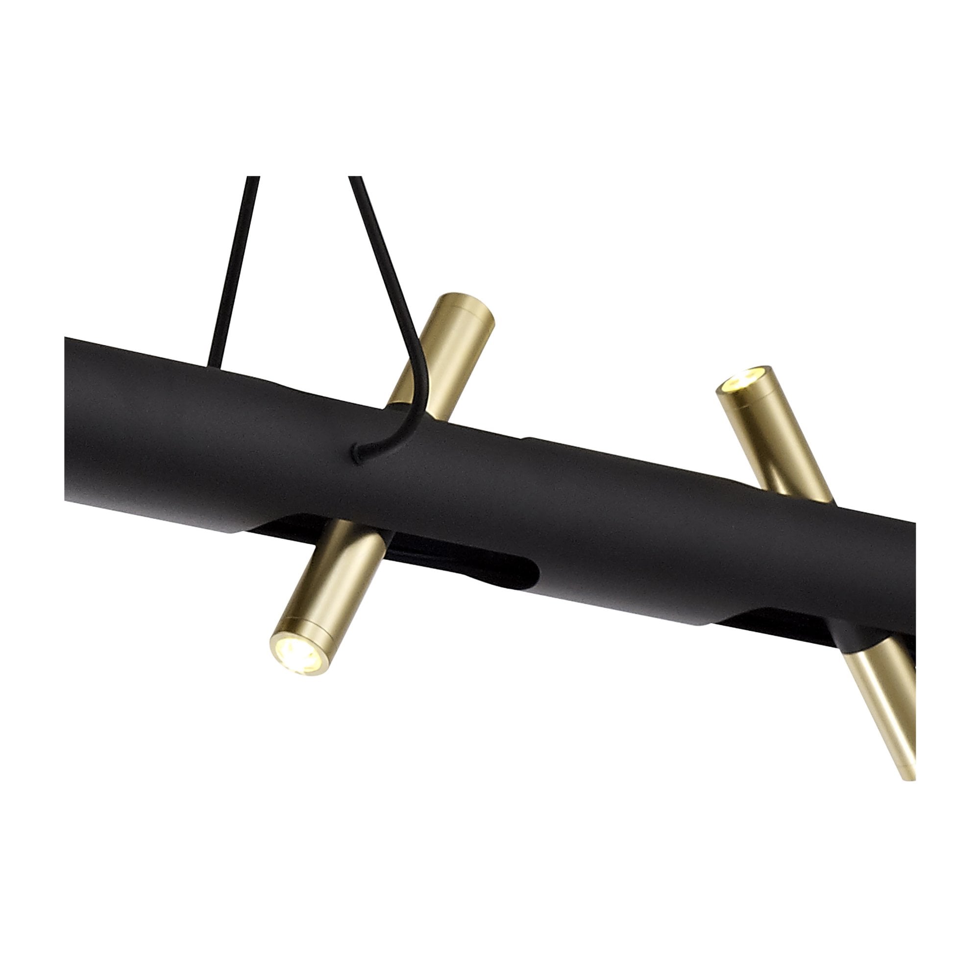 Fabula Riverside 10 Light LED Linear Pendant - Sand Black & Gold