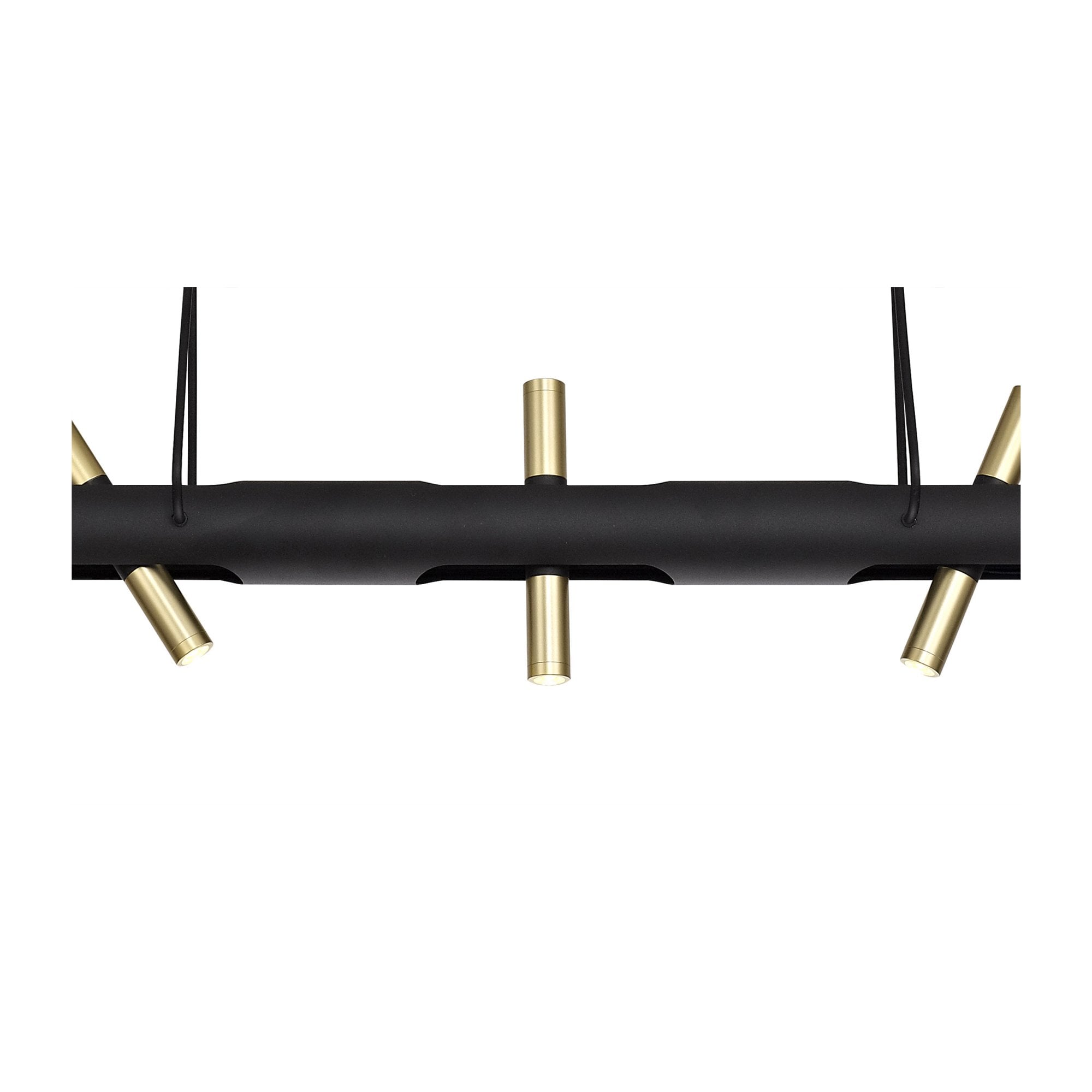 Fabula Riverside 10 Light LED Linear Pendant - Sand Black & Gold