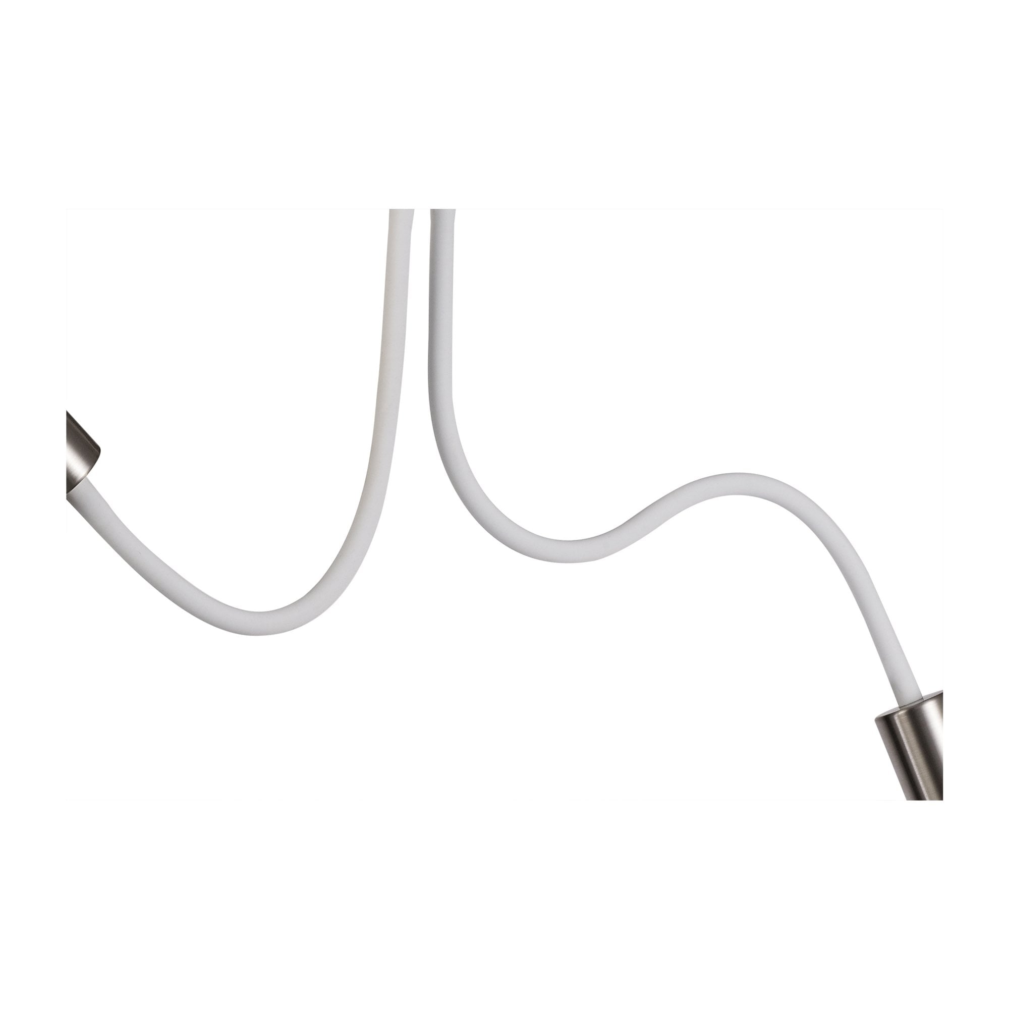 Fabula Hartwell 2 Light Flexible Ceiling Light - Satin White & Satin Nickel