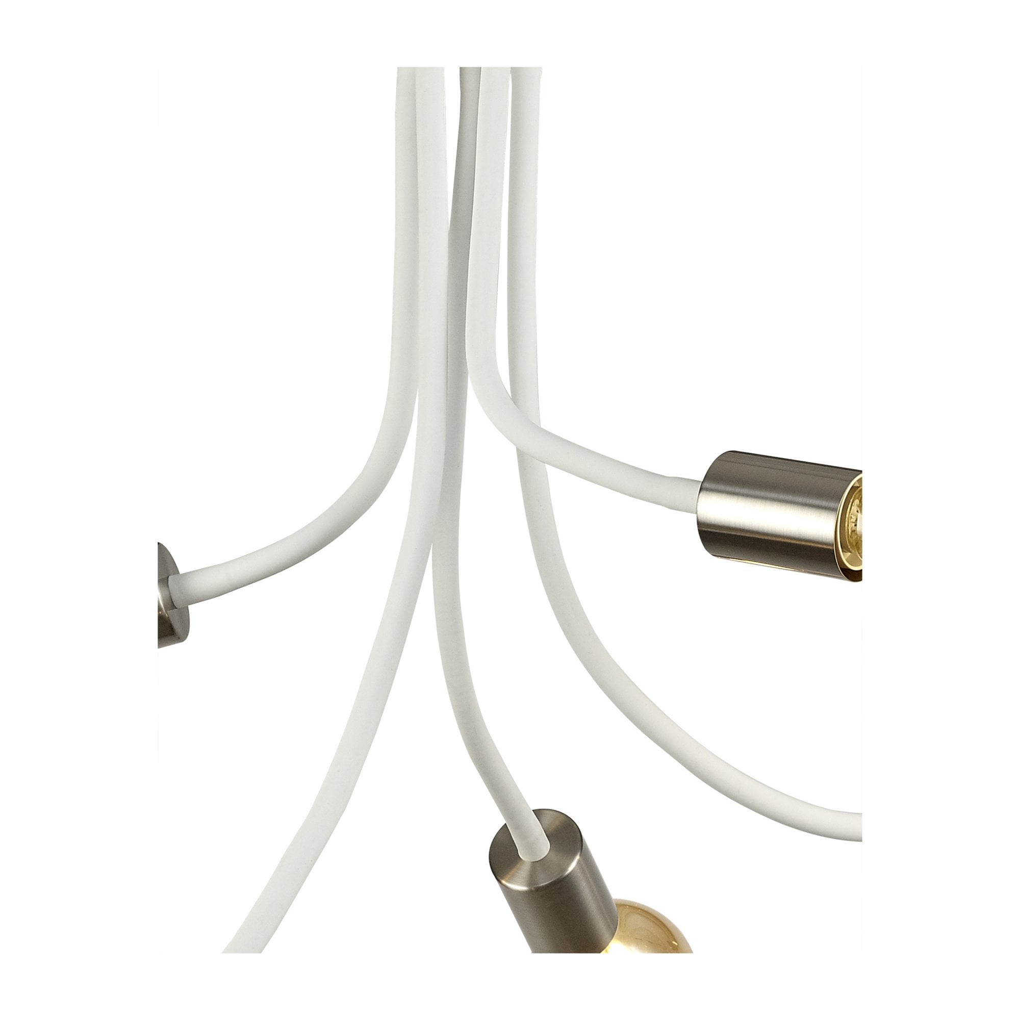 Fabula Hartwell 5 Light Flexible Ceiling Light - Satin White & Satin Nickel