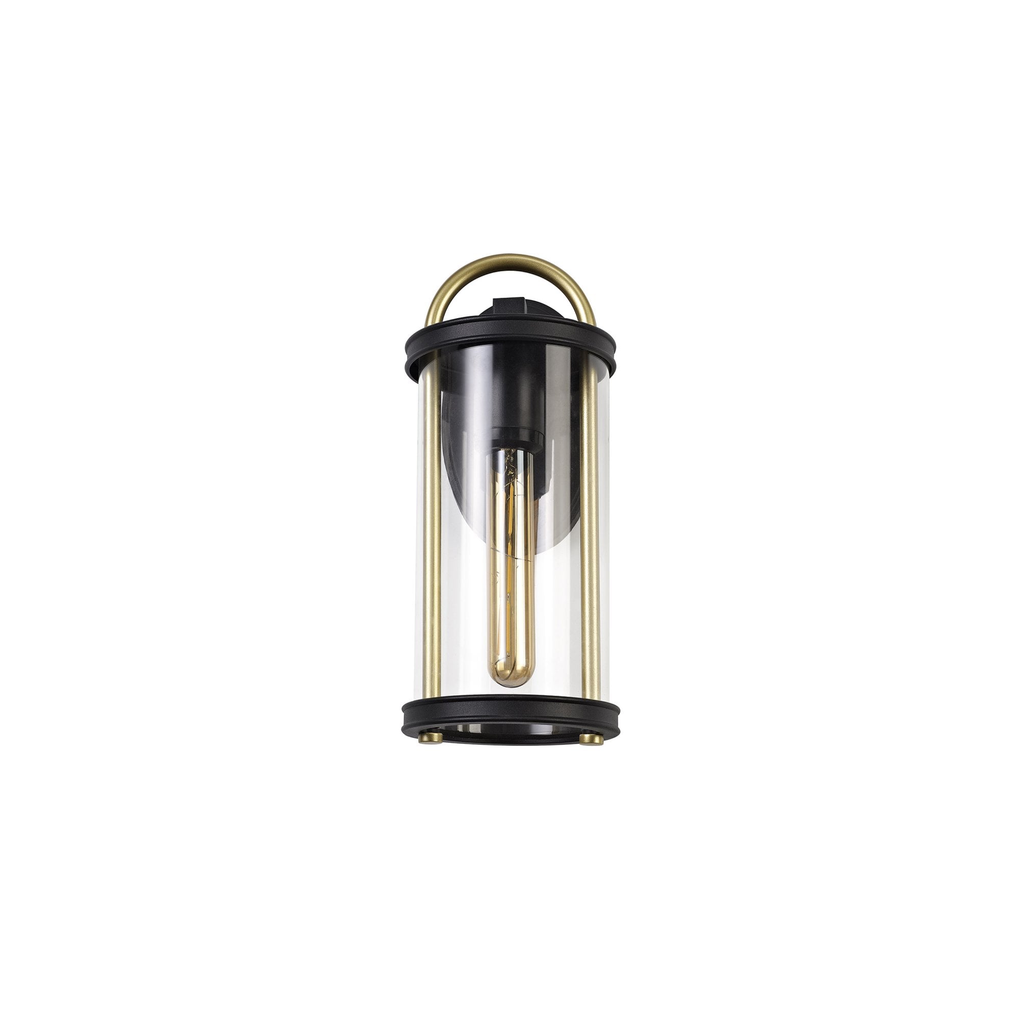 Fabula Harman Small Single Wall Lamp - Black, Gold & Clear Glass - IP54