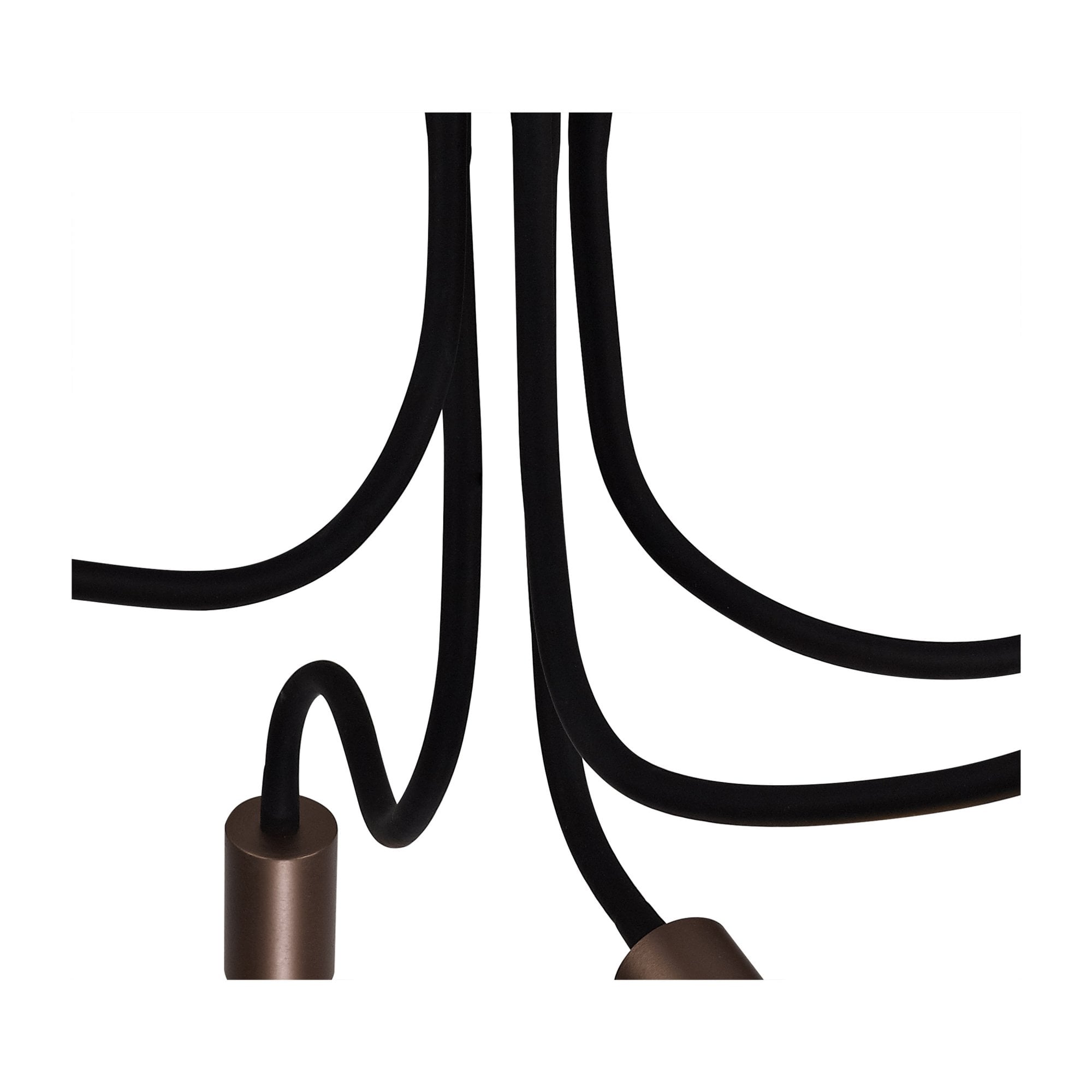 Fabula Hartwell 5 Light Flexible Ceiling Light - Satin Black & Brushed Copper