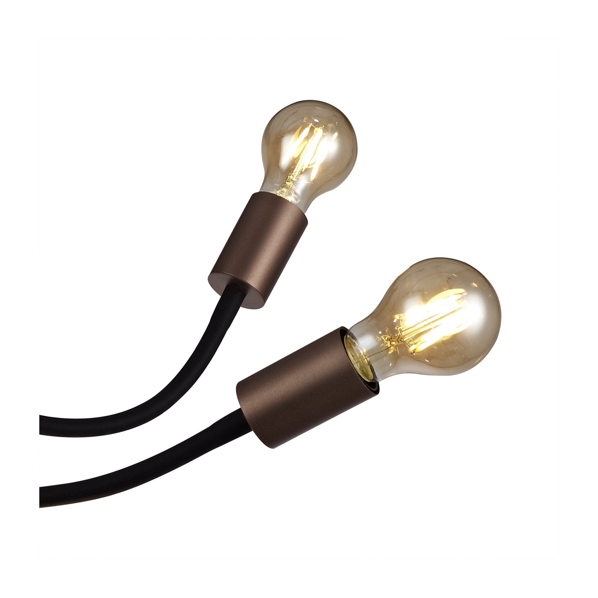 Fabula Hartwell 5 Light Flexible Ceiling Light - Satin Black & Brushed Copper