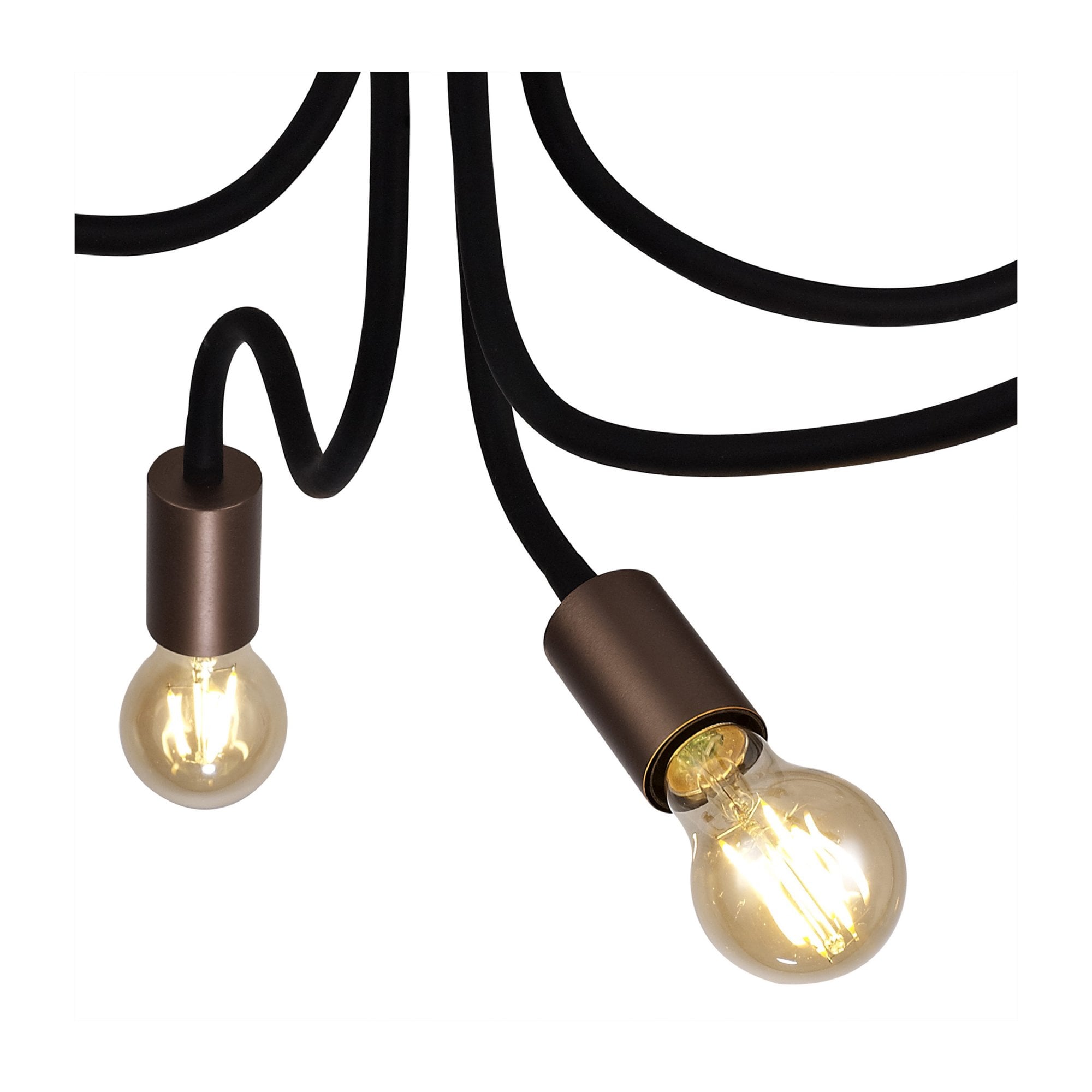 Fabula Hartwell 5 Light Flexible Ceiling Light - Satin Black & Brushed Copper