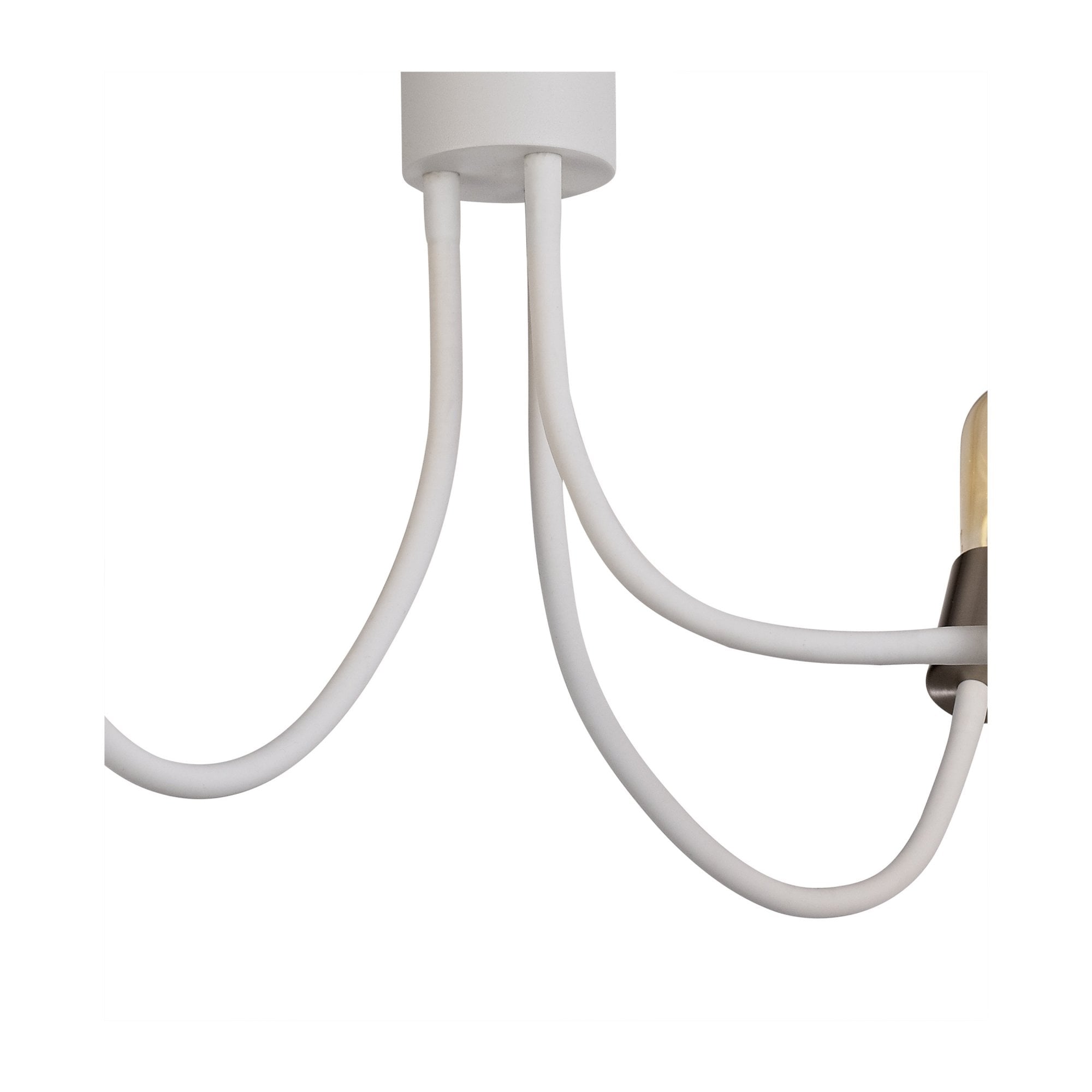 Fabula Hartwell 3 Light Flexible Ceiling Light - Satin White & Satin Nickel