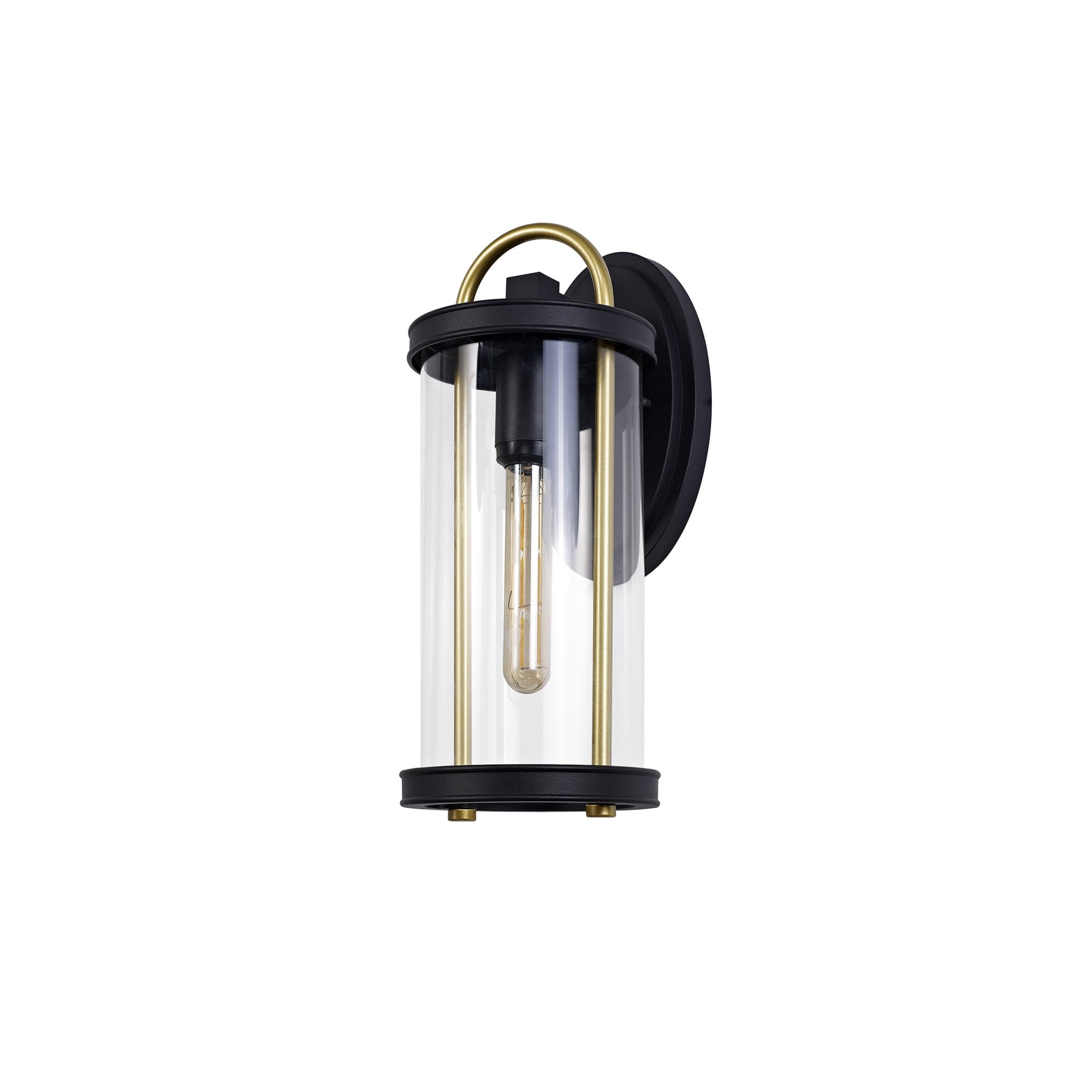 Fabula Harman Large Single Wall Lamp - Black, Gold & Clear Glass - IP54