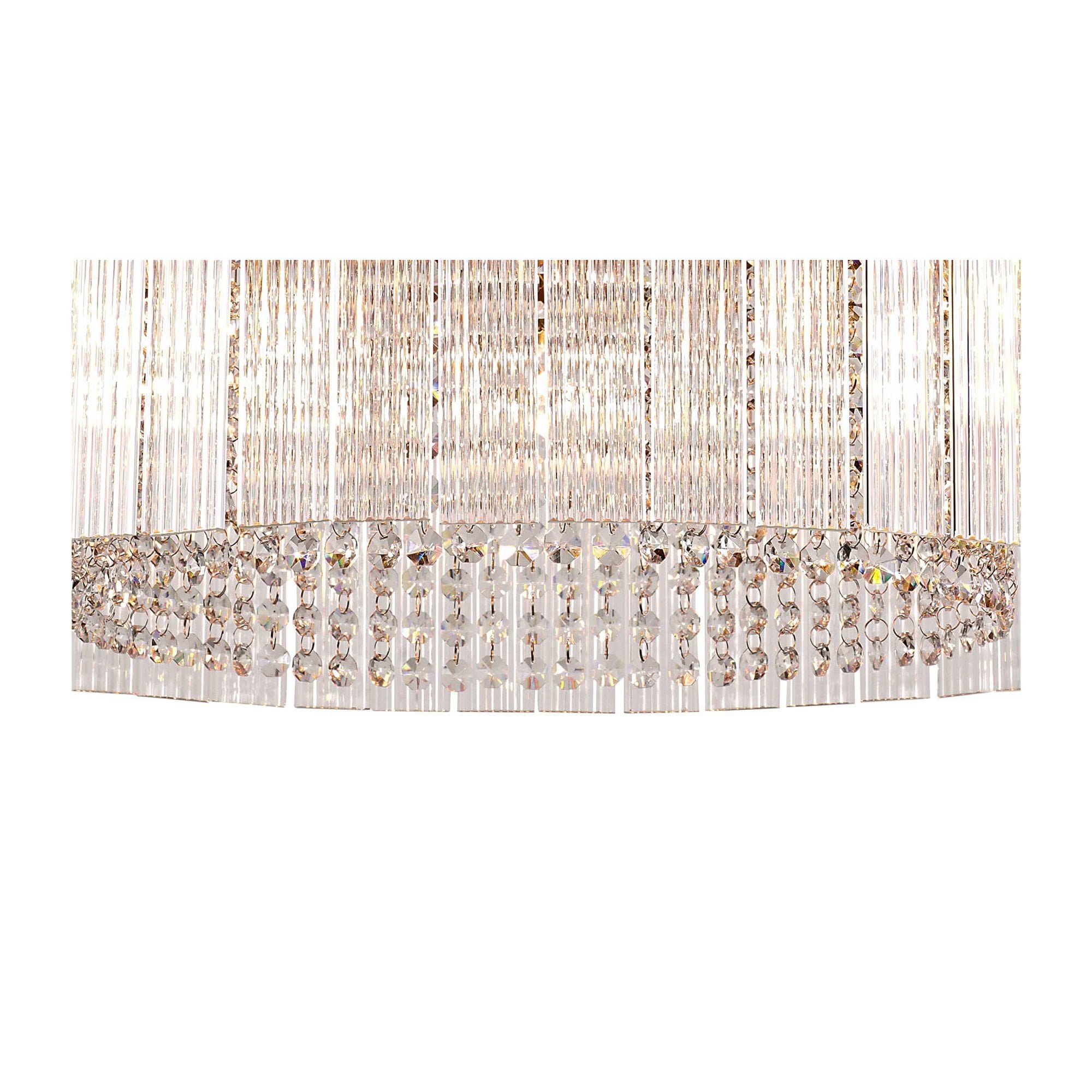 Fabula Malford Medium 8 Light Round Semi-Flush/Pendant - Brown Oxide