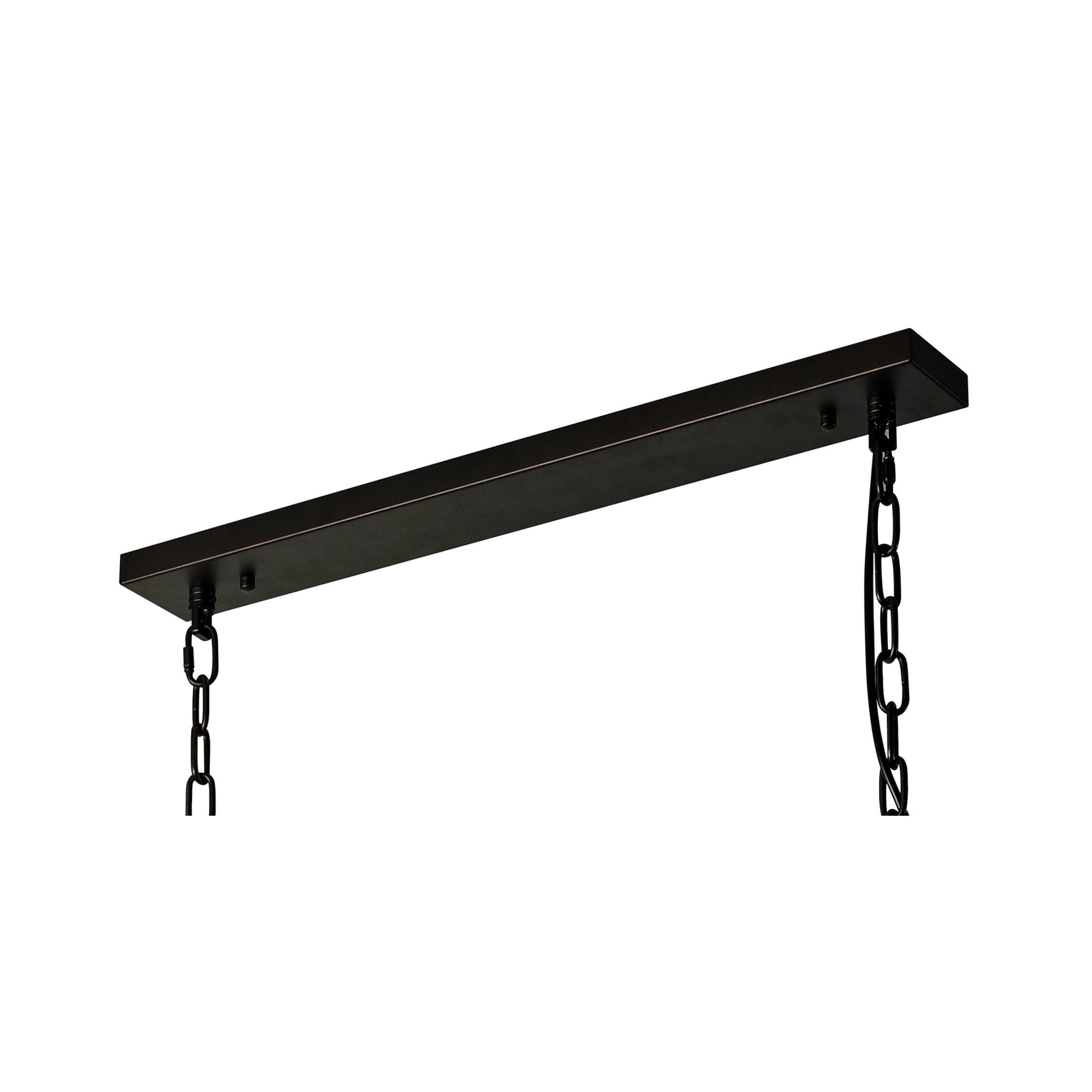 Fabula Malford 11 Light Rectangular Semi-Flush/Pendant - Brown Oxide