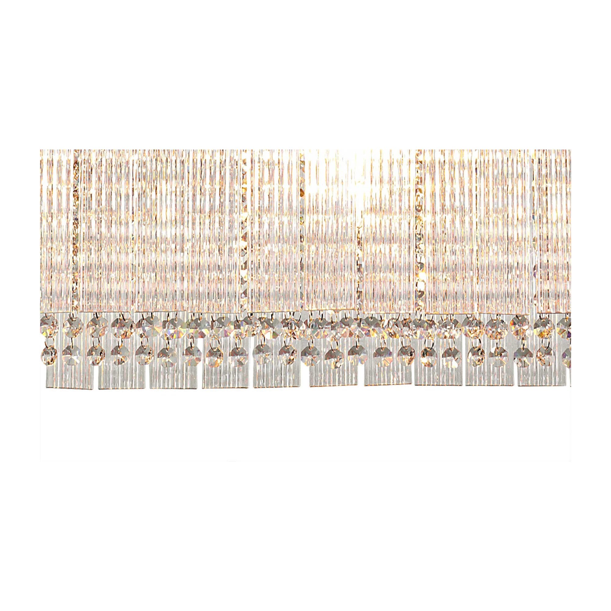 Fabula Malford 11 Light Rectangular Semi-Flush/Pendant - Brown Oxide