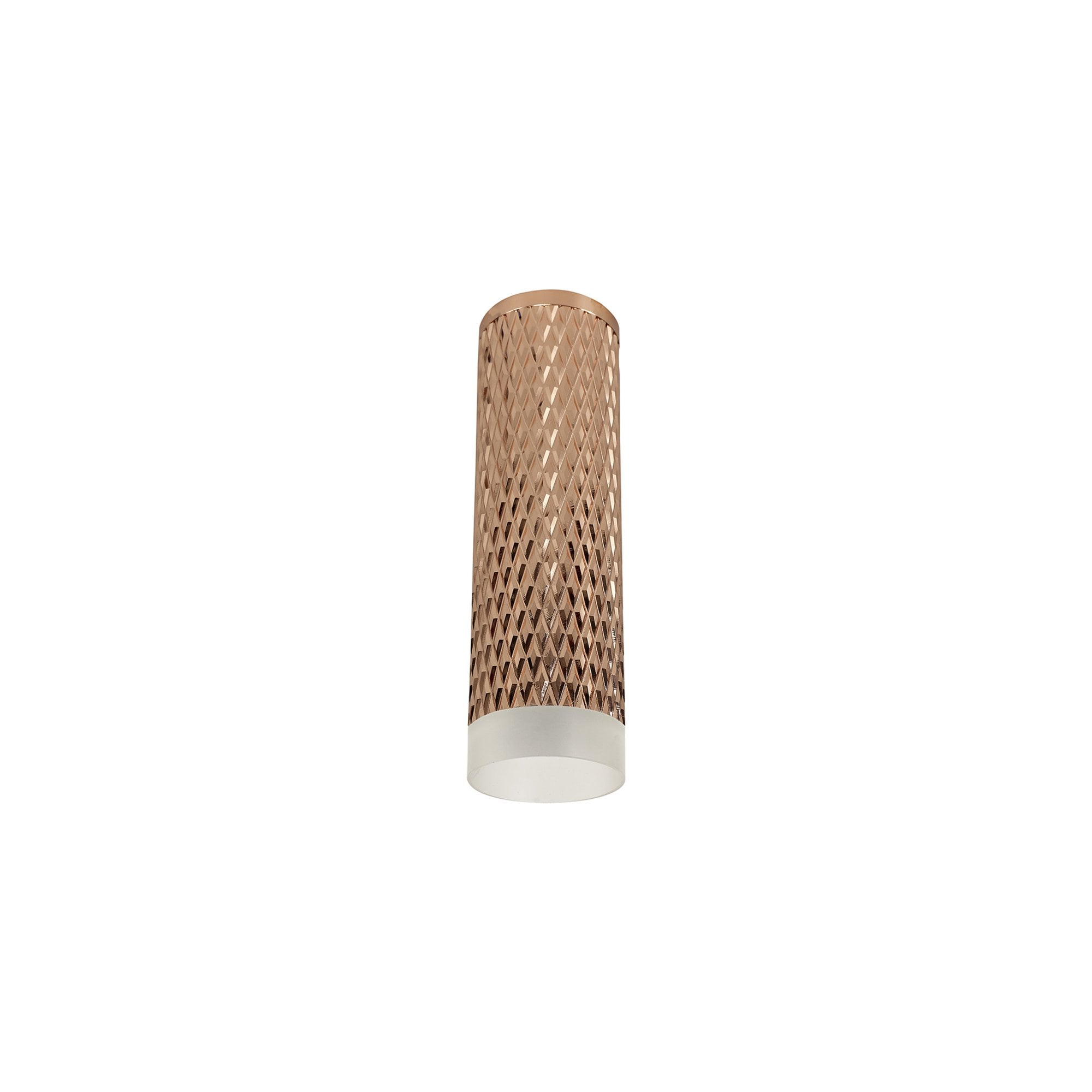 Fabula Summerfield Single 20cm Ceiling Spot Light - Rose Gold & Acrylic Ring