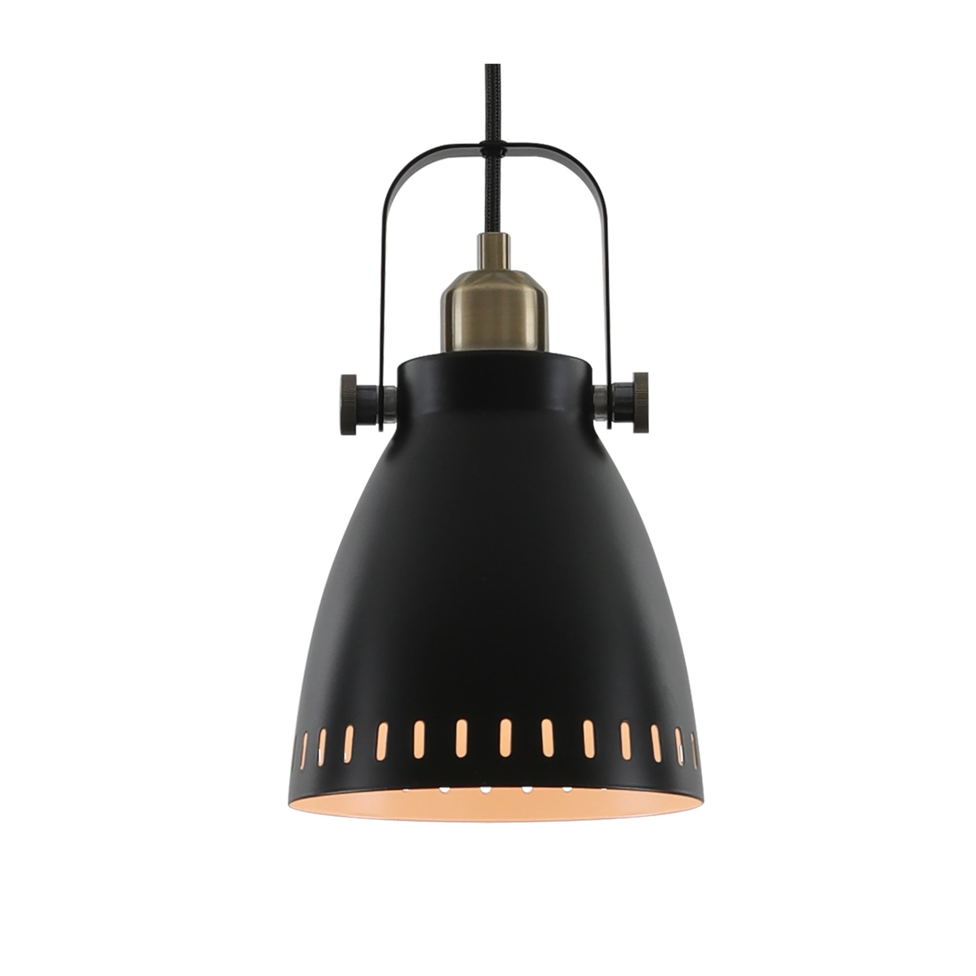 Fabula Leicester 3 Light Linear Pendant - Matt Black & Khaki