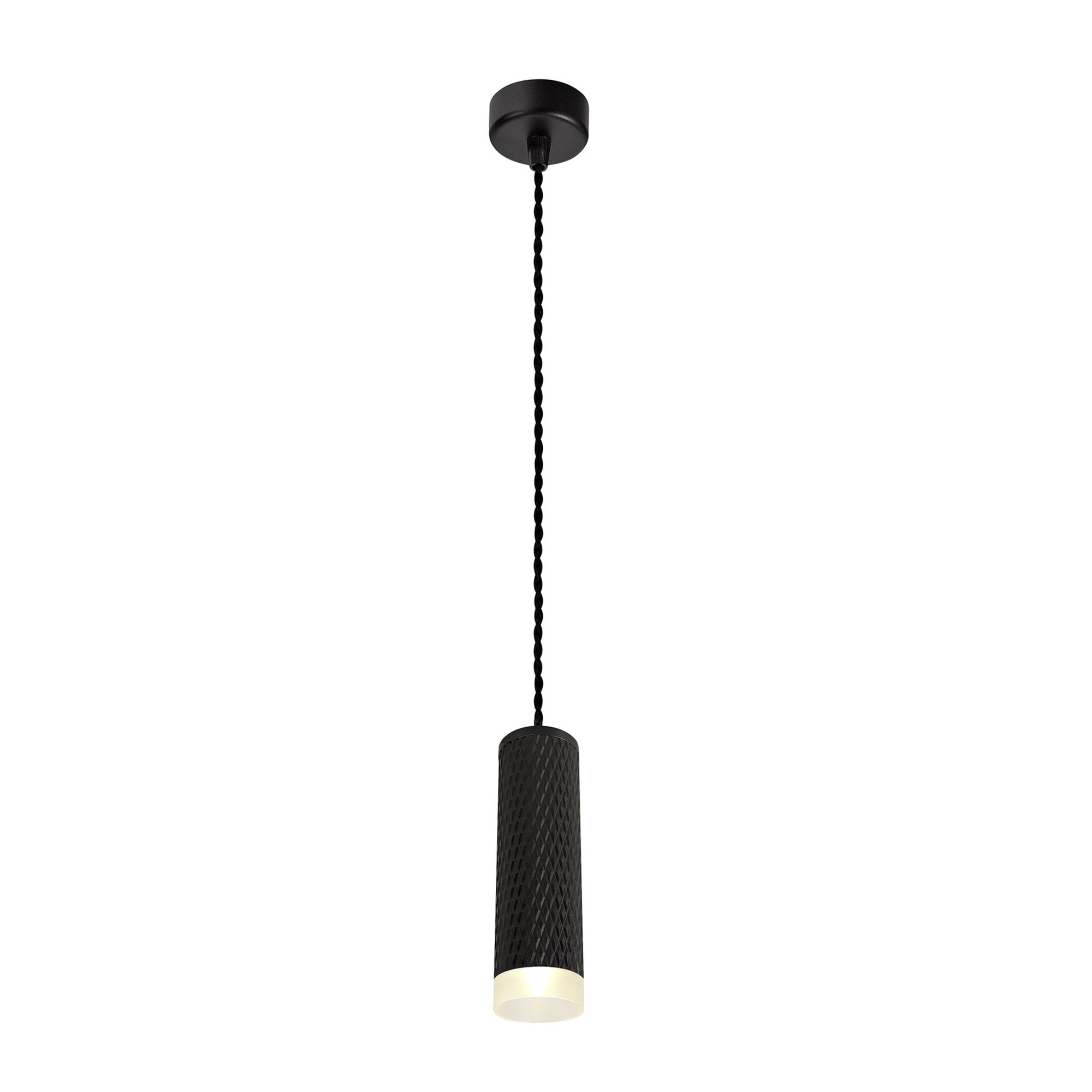 Fabula Summerfield Single 20cm Pendant - Sand Black & Acrylic Ring